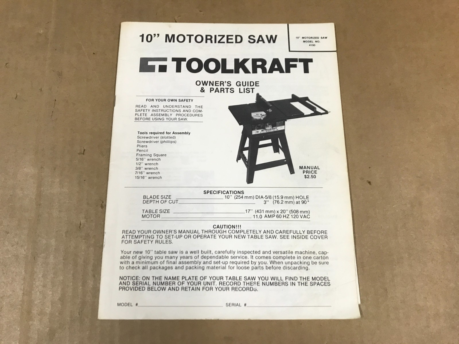 Vintage Toolkraft 10\