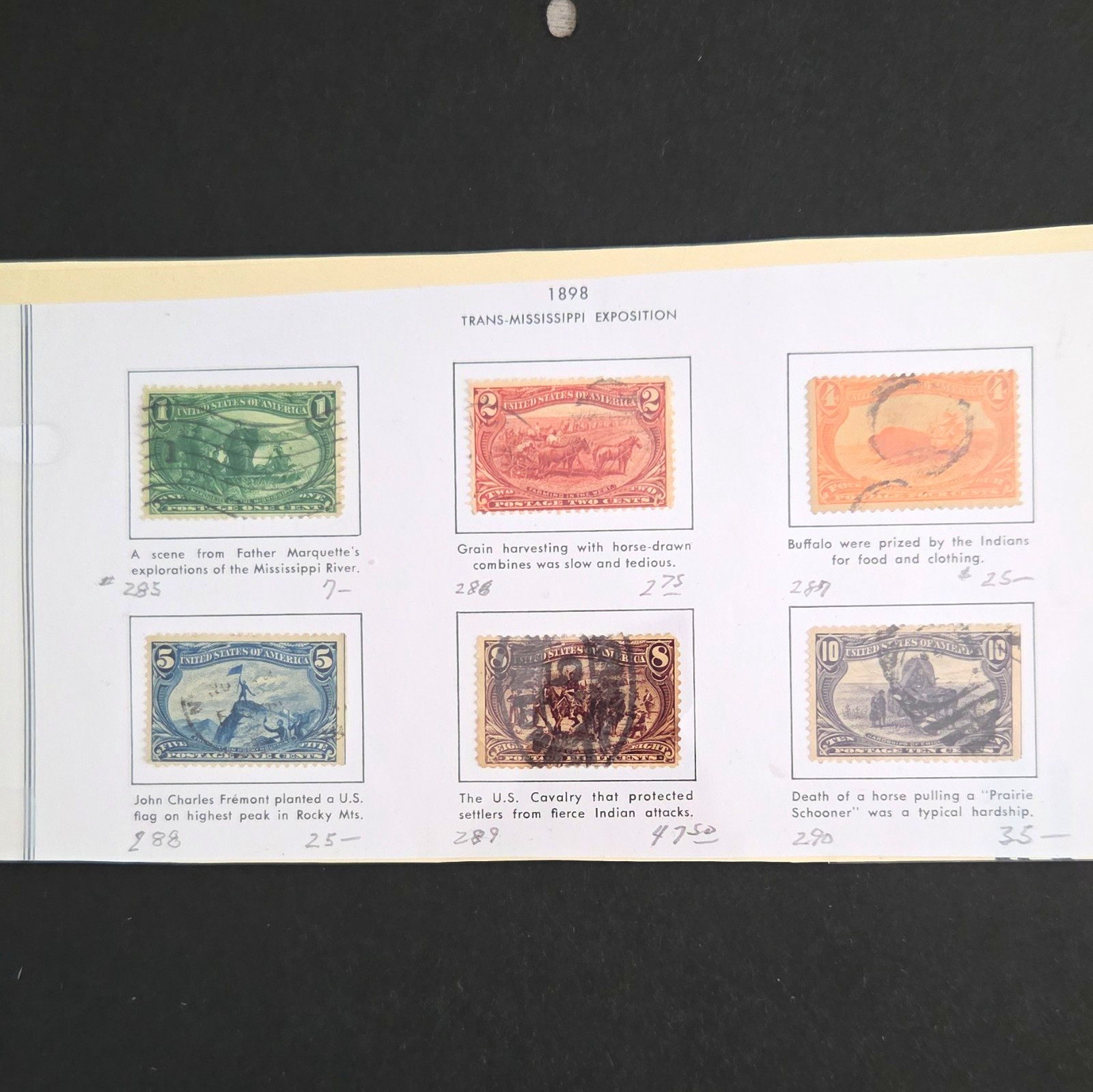 1898 Trans-Mississippi Exposition US Postage Stamps Used Set 1c-10c 1898 Trans-Mississippi Exposition US Postage Stamps Used Set 1c-10c