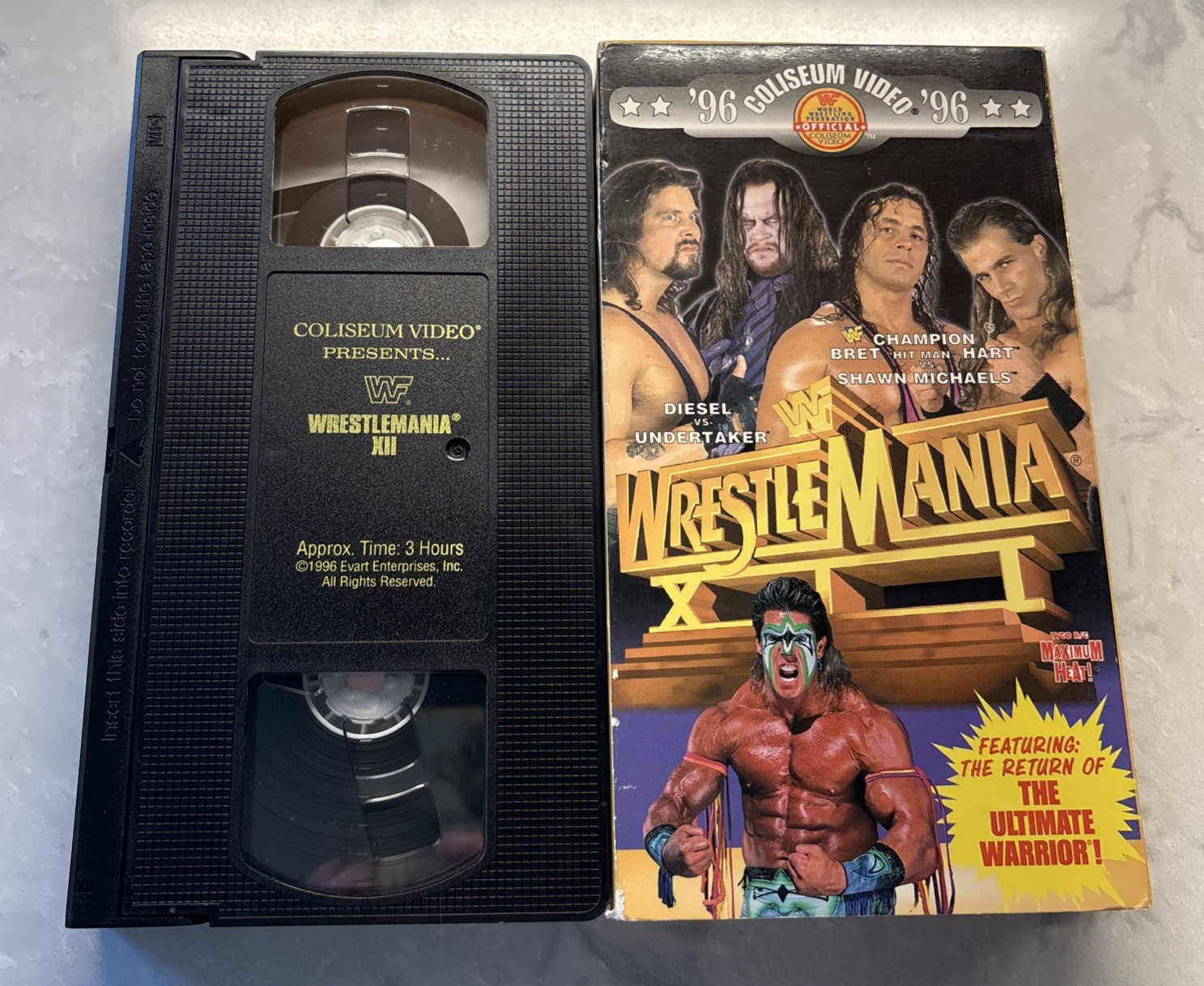 WWF - WrestleMania 12 VHS, 1996 w/ Dust Cover TESTED