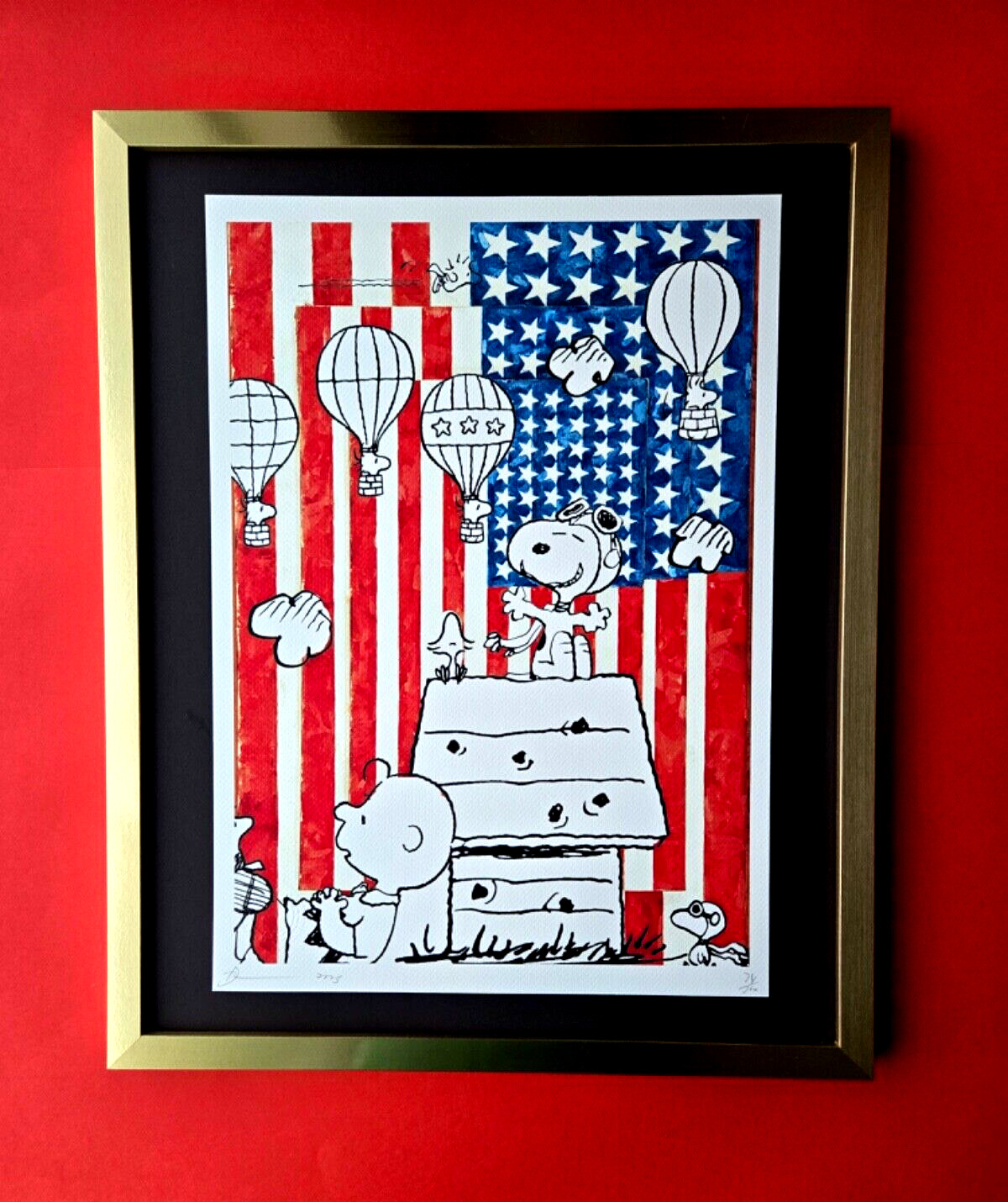 🔥Death NYC Large Framed 16x20in Pop  Hand Signed SNOOPY THE PEANUTS COA $