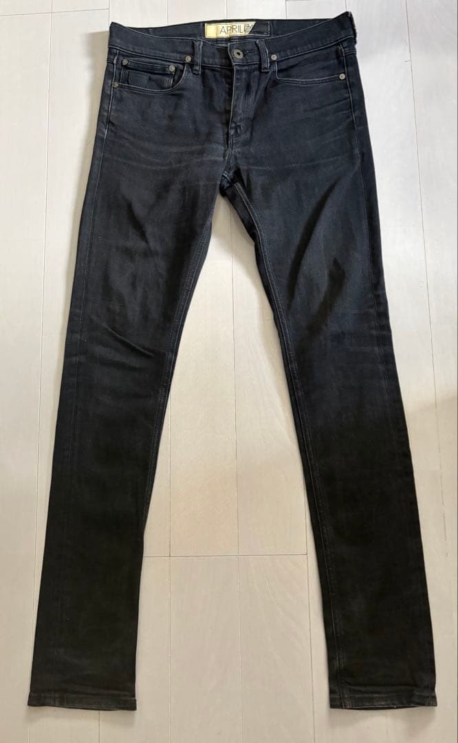 April77 Joey Colordrive Black Skinny Denim Raw Waist 82cm Made in Tunisia April77 Joey Colordrive Black Skinny Denim Raw Waist 82cm Made in Tunisia