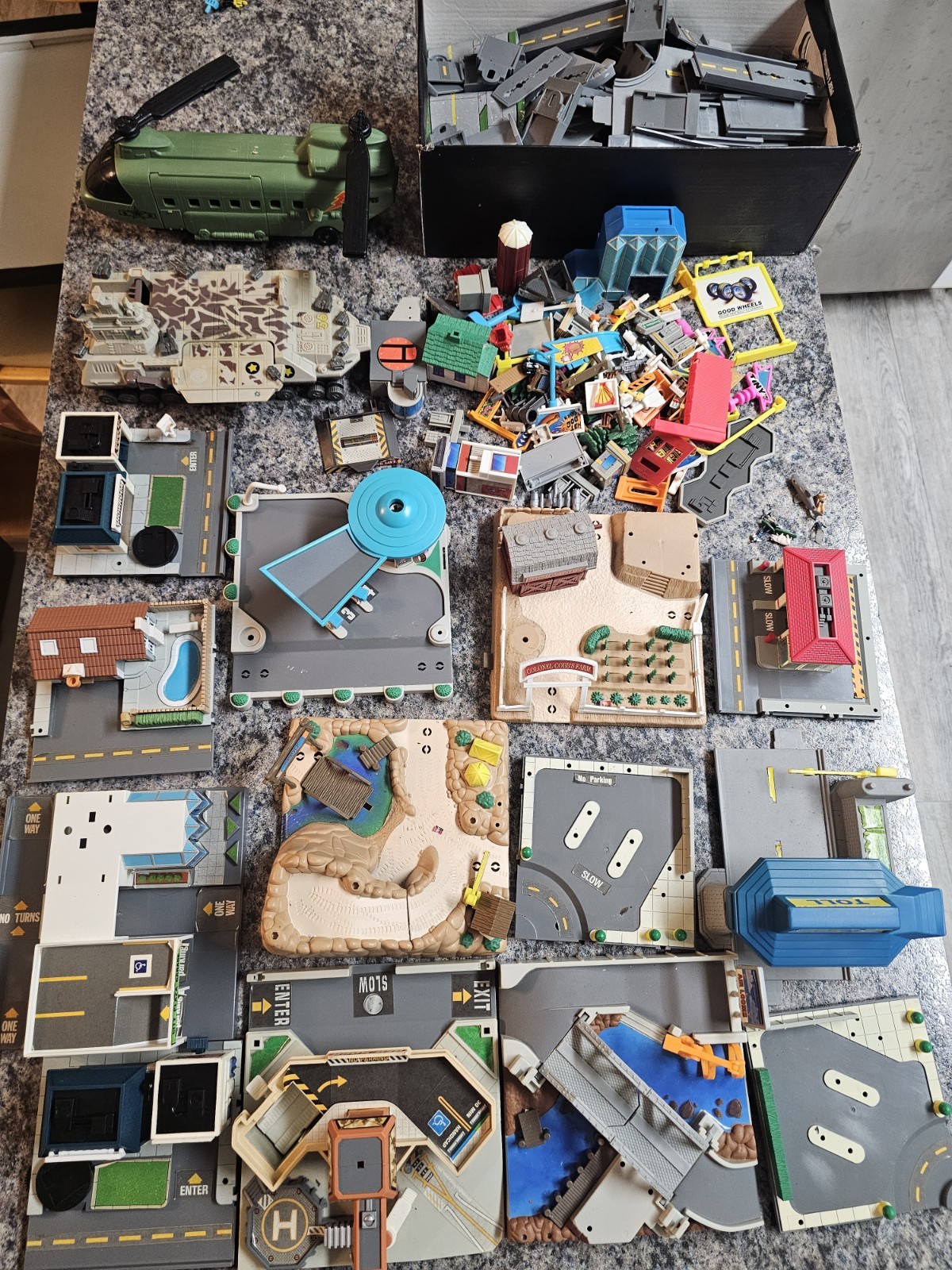 Vintage Micro Machines Lot Galoob Playsets Airport Helicopter Track City MORE
