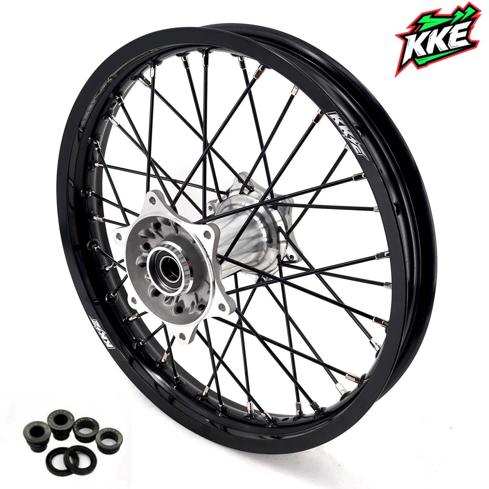 KKE 18 Rear Wheel Rim for Husqvarna TC TE FC FE 125-501CC 14-26 Cast Hubs Silver