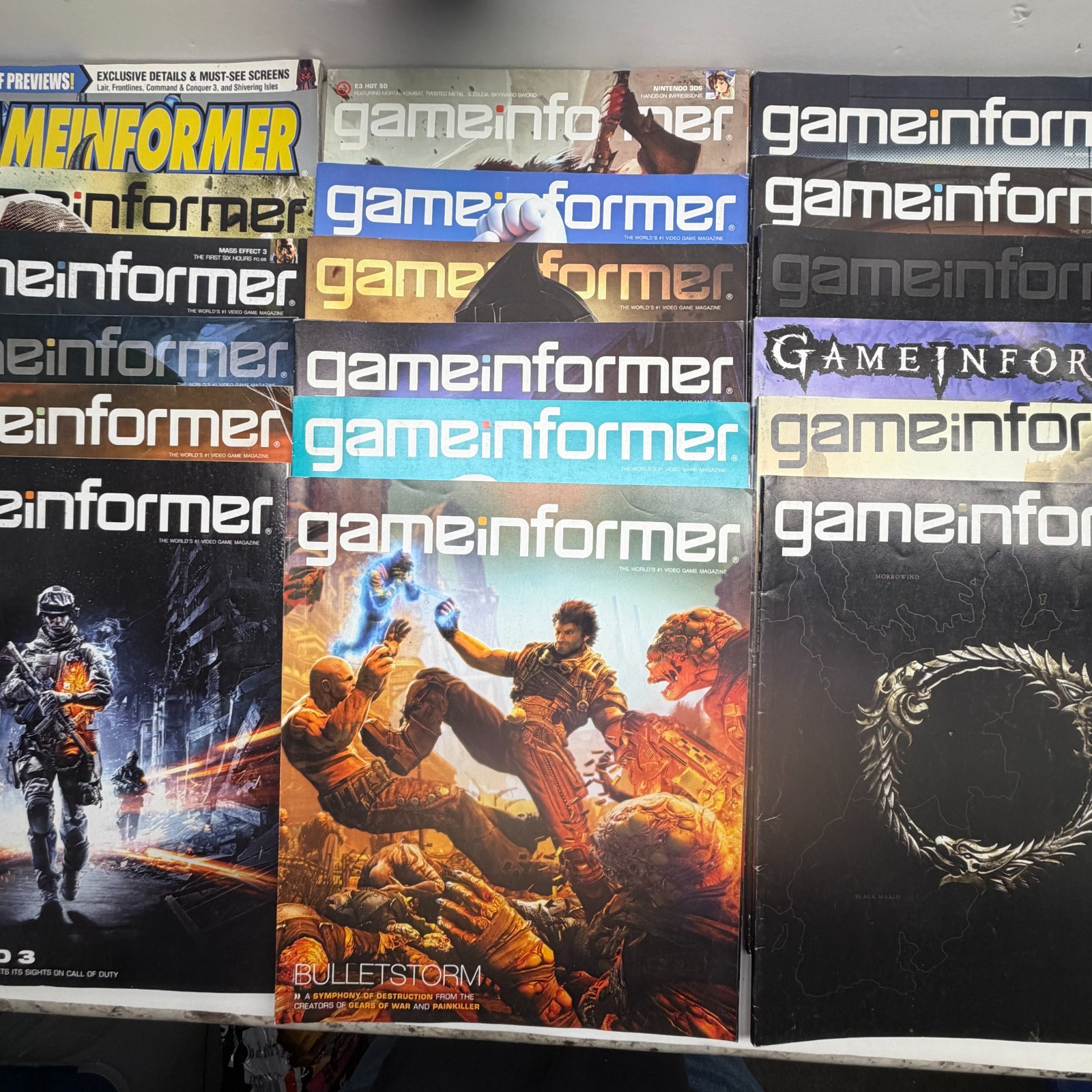 Lot of 18 Game Informer Magazines Gaming Elder Scrolls Portal 2 GoW Halo Mario +