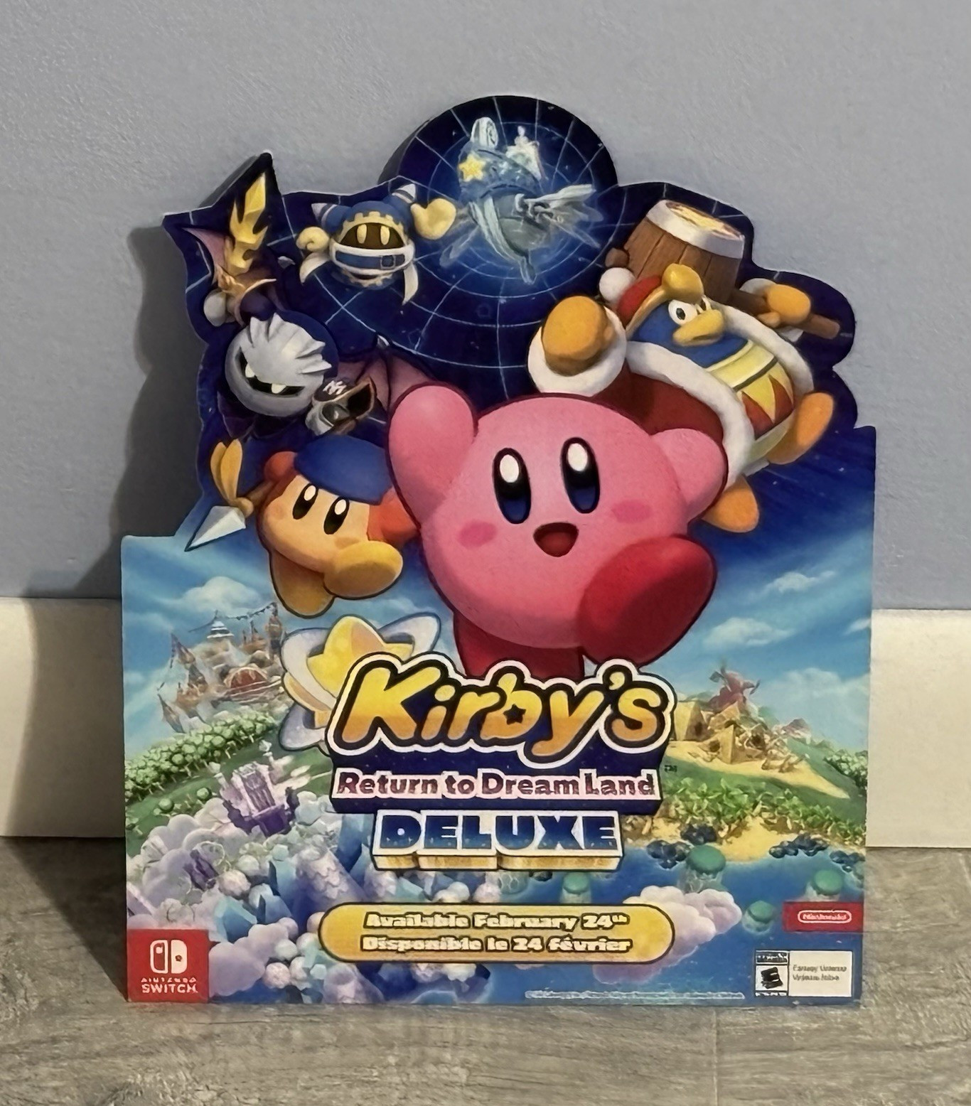 Kirby’s Return to DreamLand Deluxe Nintendo Switch counter card display standee Kirby’s Return to DreamLand Deluxe Nintendo Switch counter card display standee