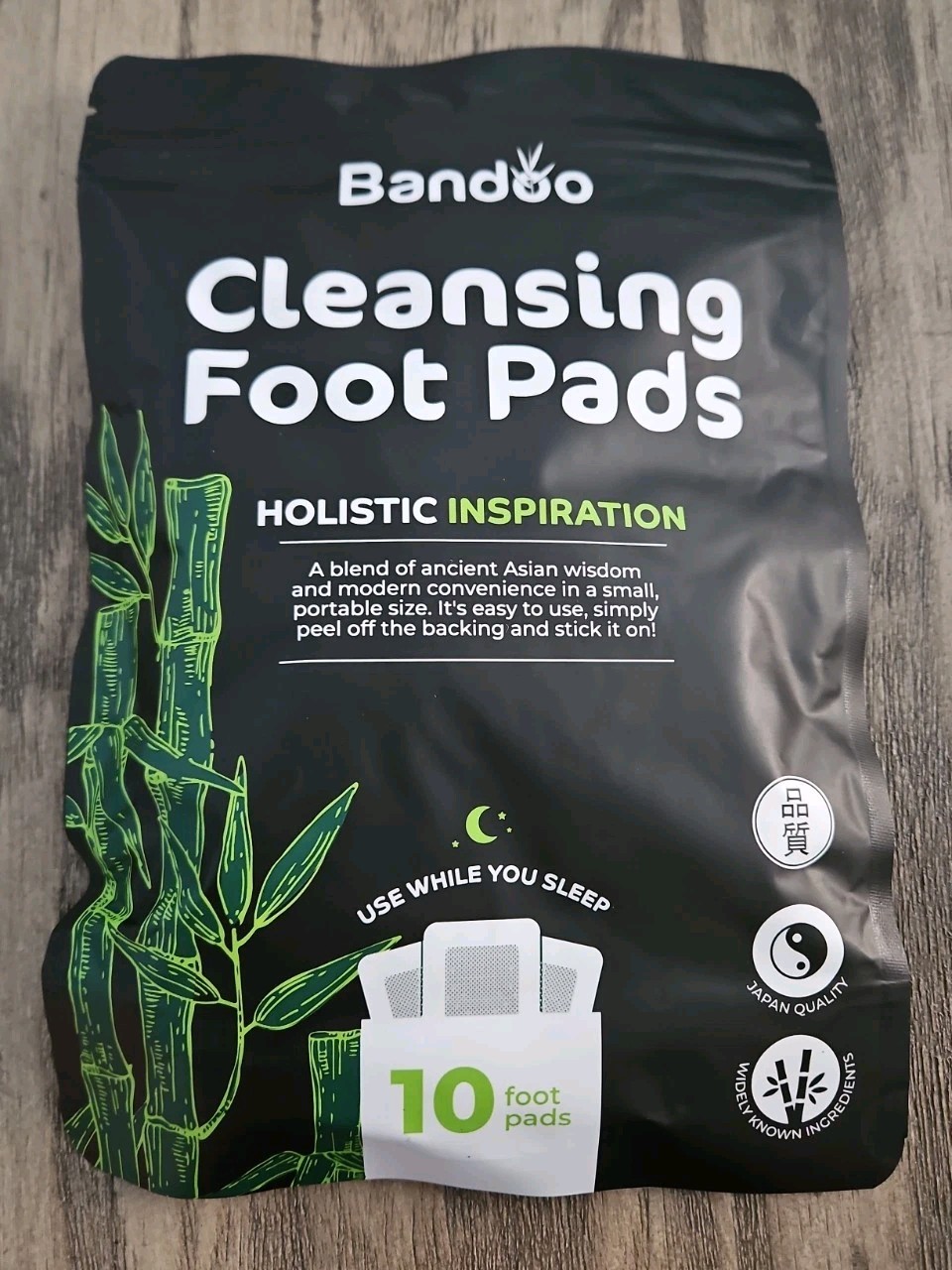 Bandoo Cleansing Foot Pads Holistic - 10 Pack NEW