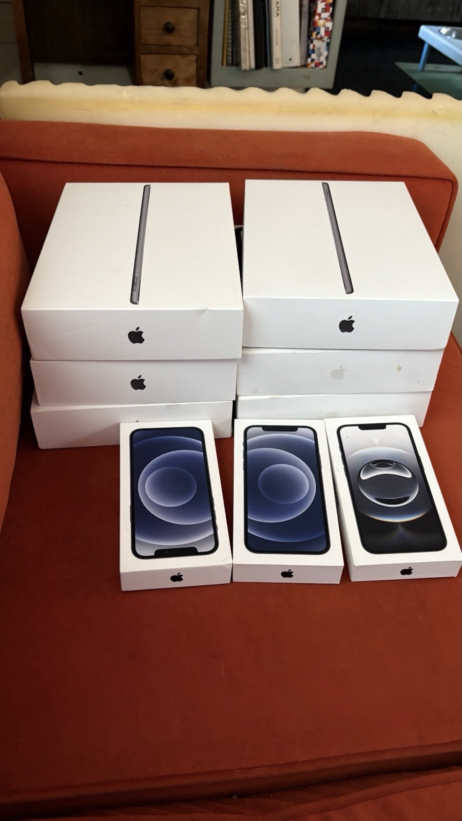Lot of 6- EMPTY BOX ONLY Apple iPad 9th, 10th, A16 + 3 Empty IPhone 12th & 16