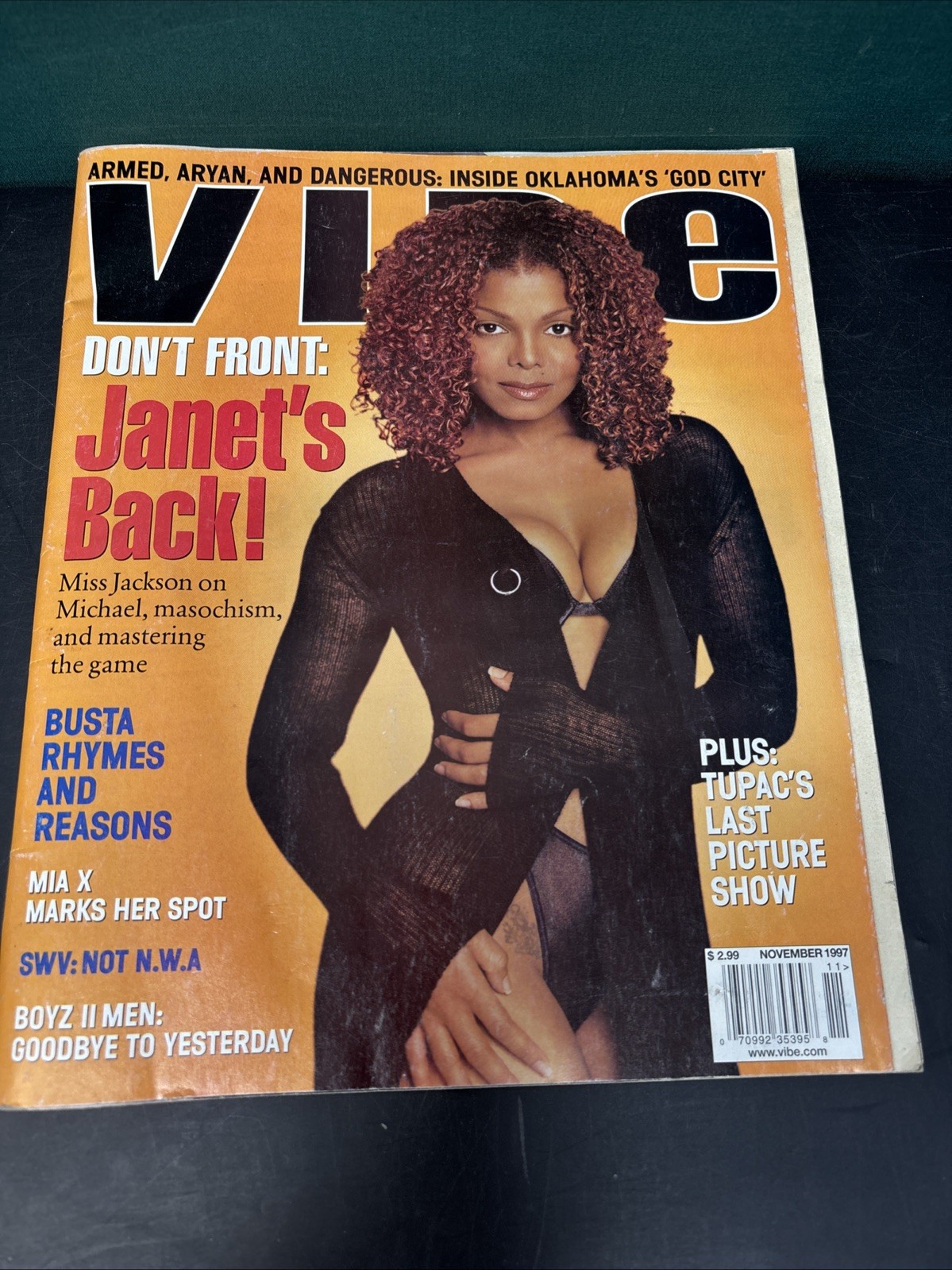 VIBE Magazine November 1997 Janet Jackson Busta Rhymes Tupac Shakur VIBE Magazine November 1997 Janet Jackson Busta Rhymes Tupac Shakur