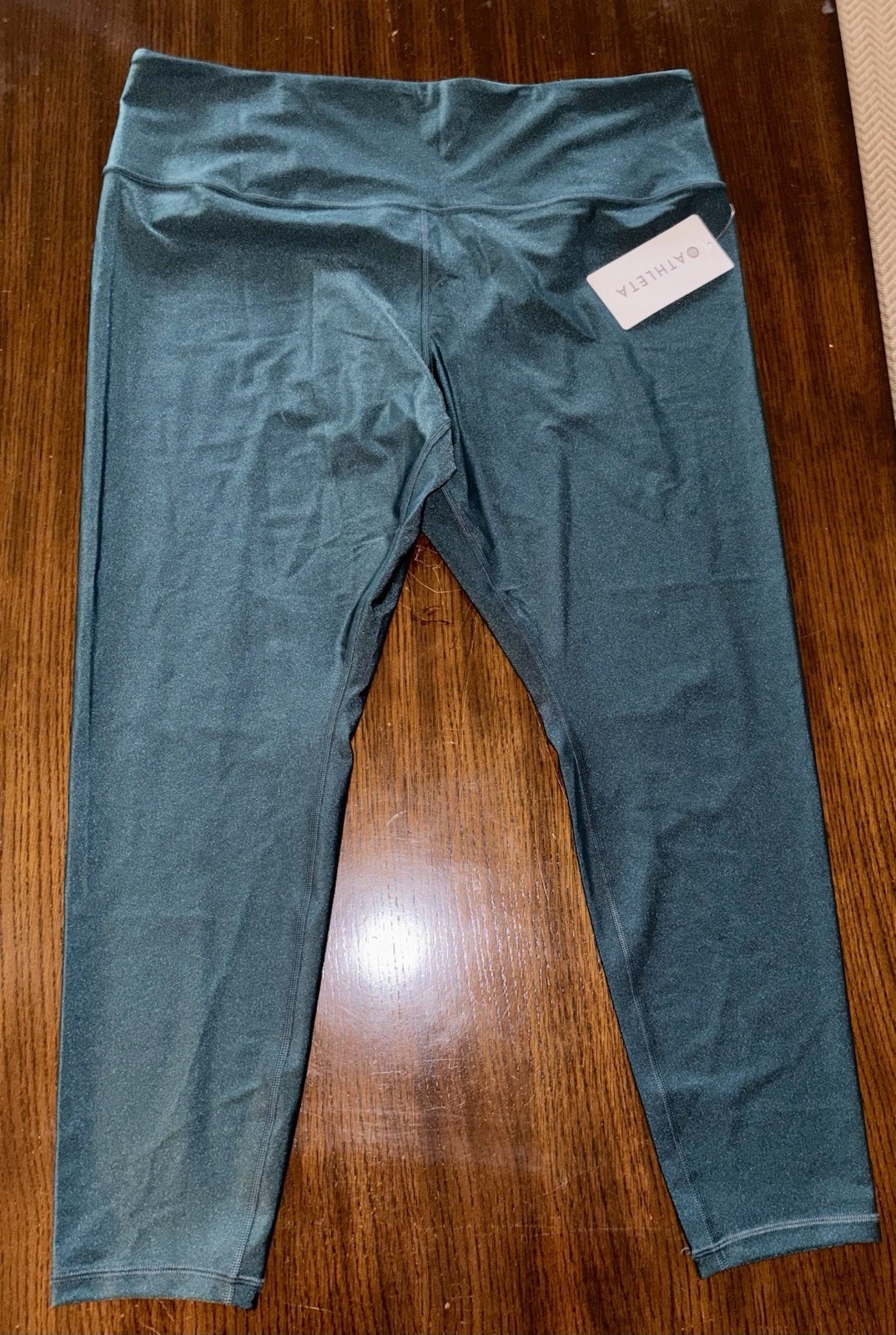 NWT $99 Athleta Elation Sheen Tight Legging 7/8 Length Hi-Waist Emerald Green 2X
