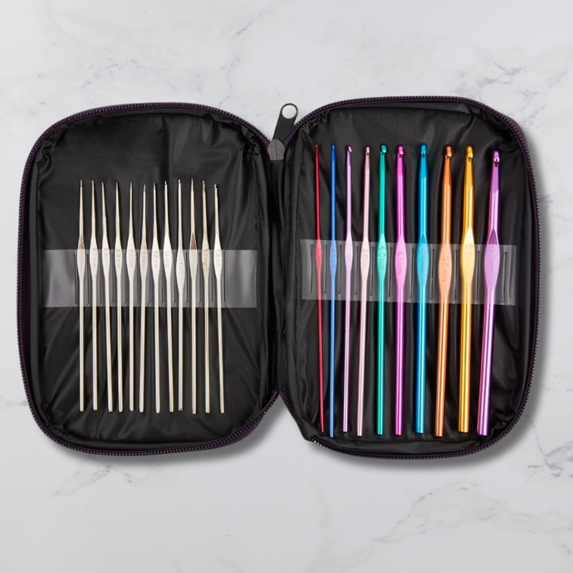 22pcs Crochet Hook Set Yarn Knitting Needles Sewing Tools DIY Crochet Craft Tool