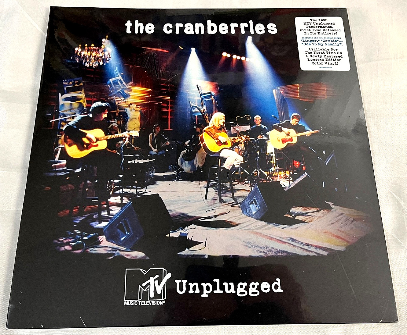 The Cranberries MTV Unplugged CLEAR Vinyl Embossed Cover Hype Sticker Zombie NEW