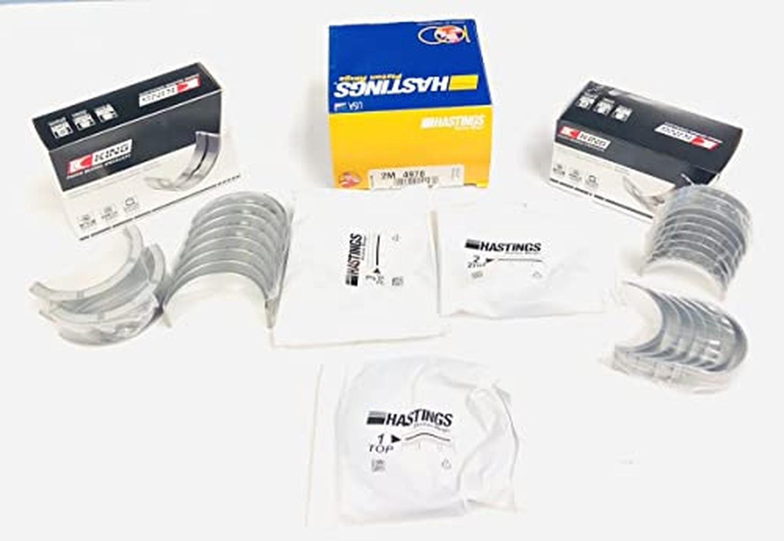 Piston Rings Set with Rod and Main Bearing Sets Compatible with 1999-2015 Che...