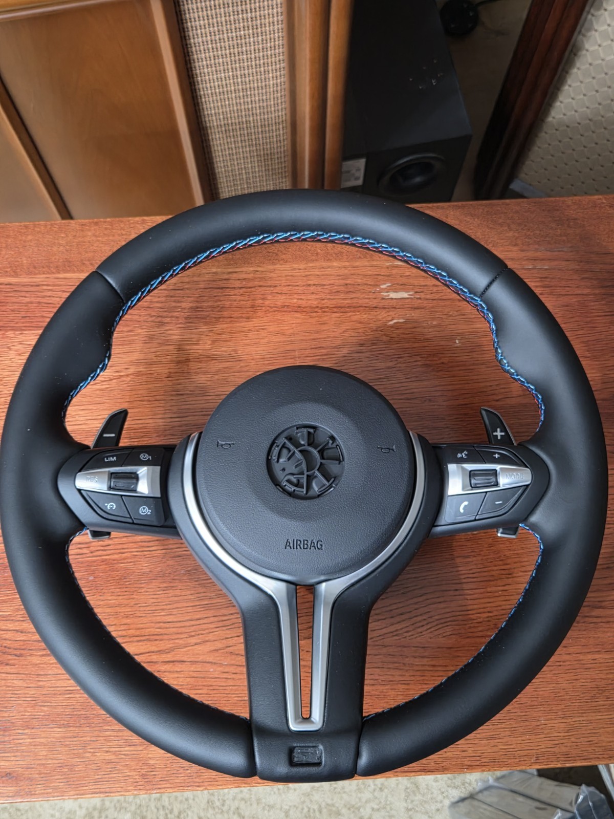 M Style Leather Steering Wheel For BMW F30 F33 F20 F21 F15 F22 F25 F16 M2 M3 M4