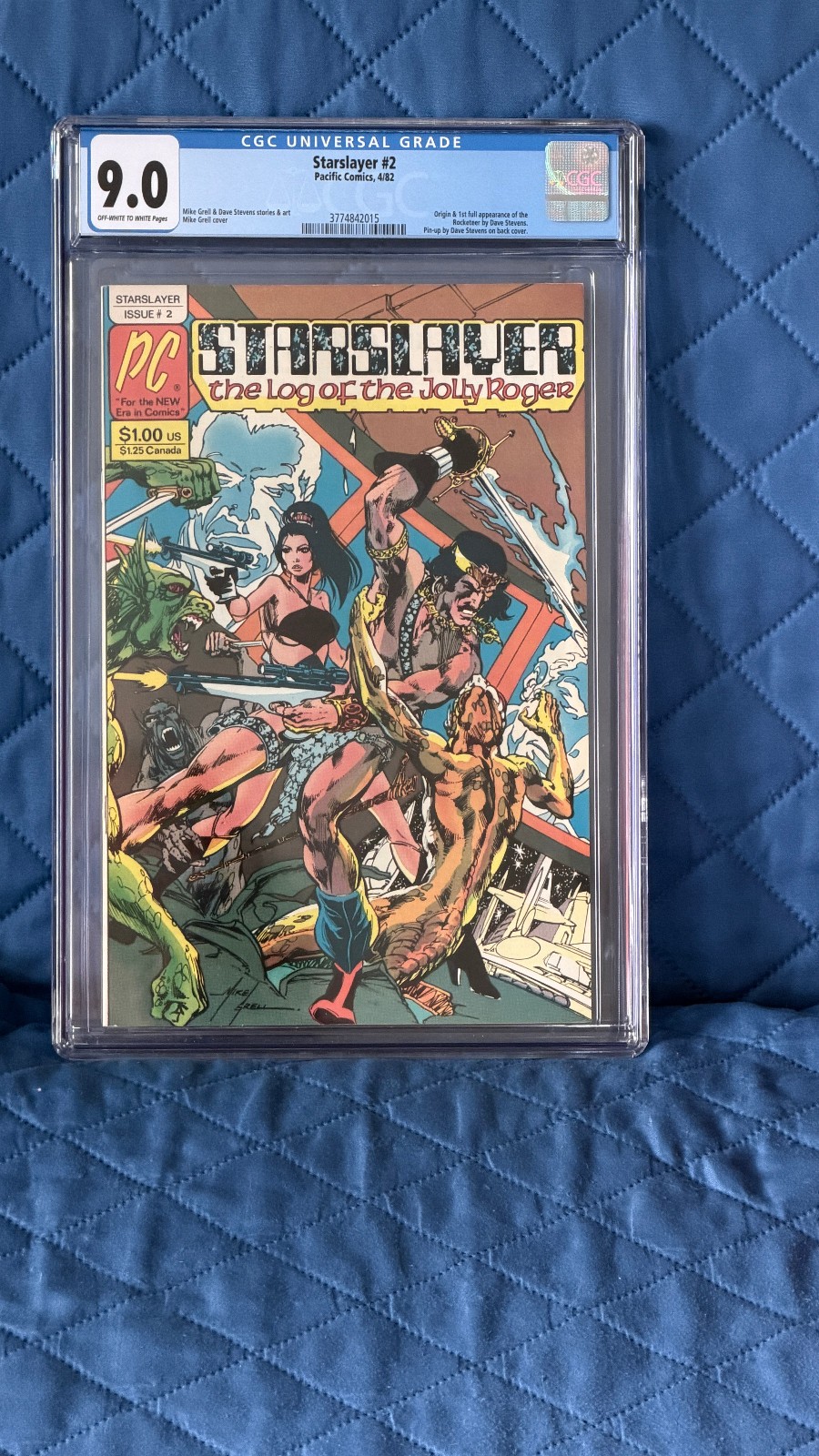 STARSLAYER #2 CGC 9.0 1st App ROCKETEER Disney STARSLAYER #2 CGC 9.0 1st App ROCKETEER Disney