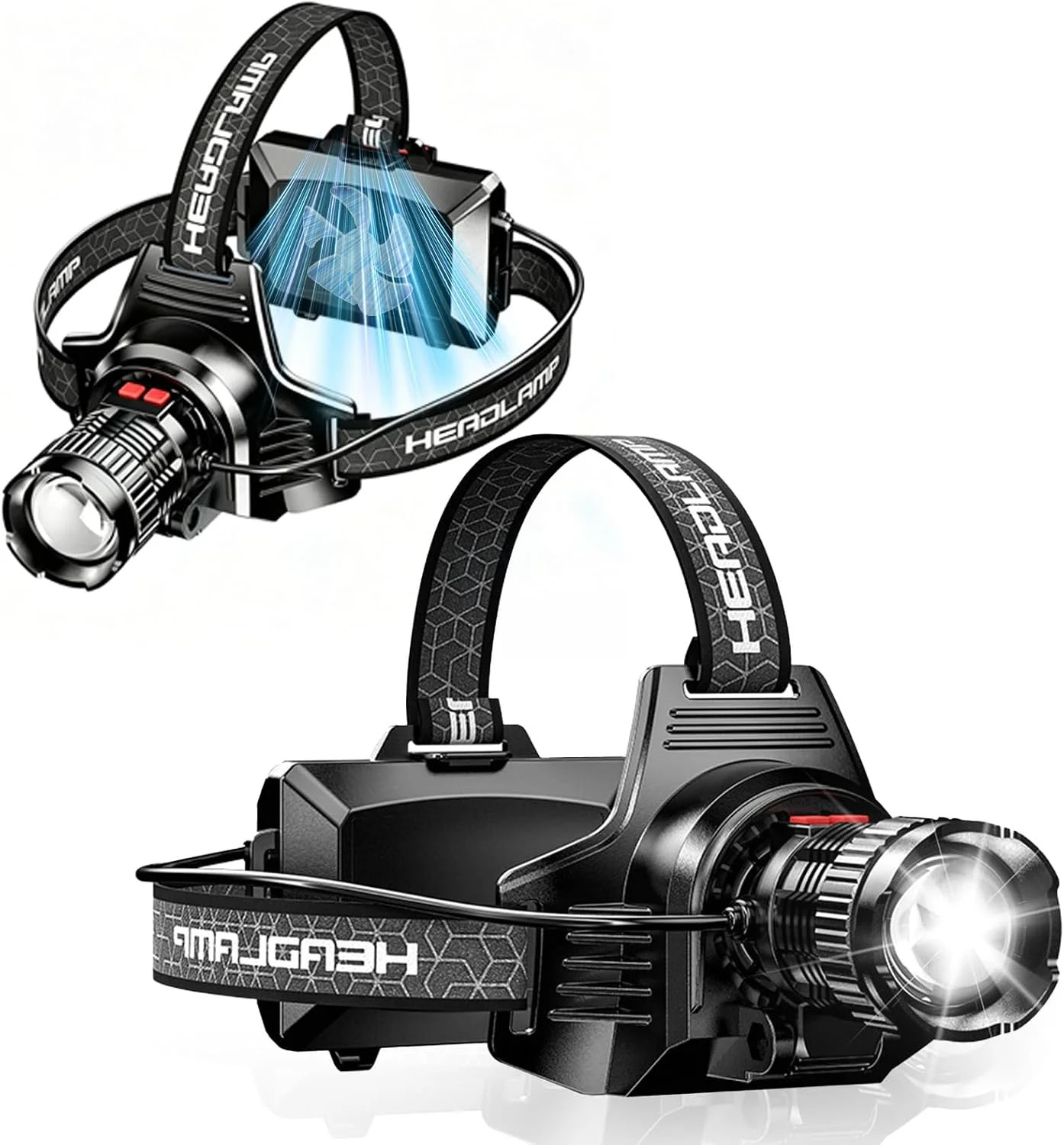Rechargeable LED Headlamp, 12+ Hours Long Battery Life, Super Bright 1000 Lumens
