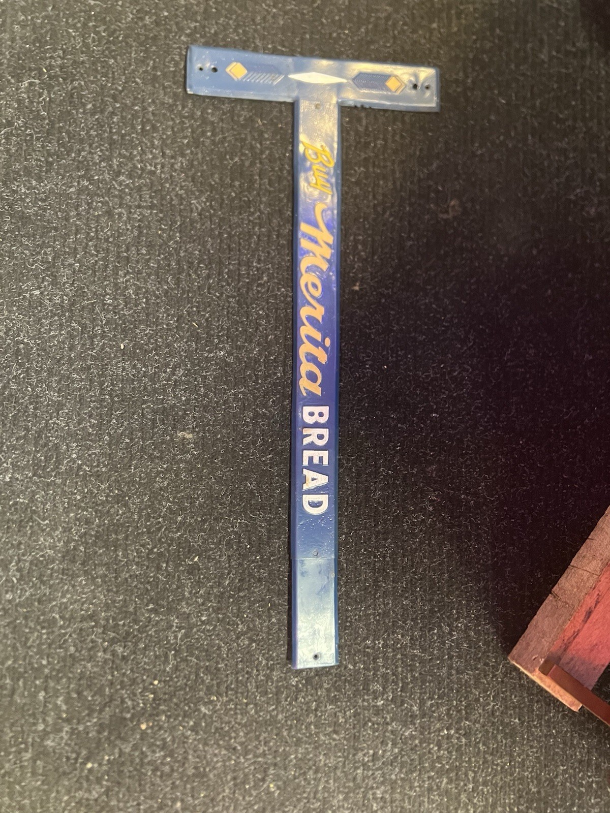 Antique MERITA BREAD DOOR PUSH ADVERTISING SIGN