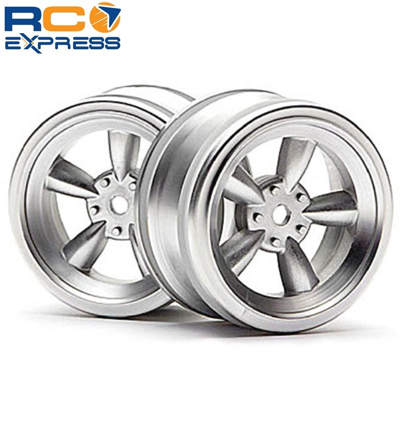 HPI Vintage 5-Spoke Wheels 26mm Matte Chrome (2) HPI3815