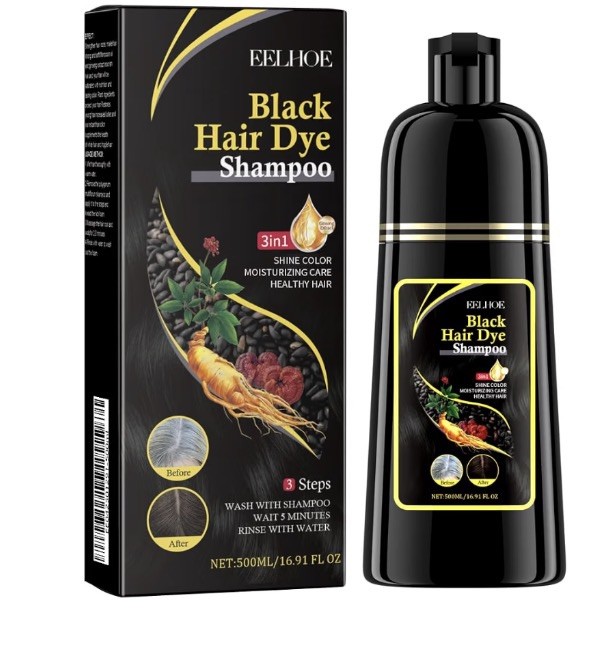 3in1 Hair Dye Shampoo 500ml Instant Gray Coverage Herbal No Ammonia Men Women US 3in1 Hair Dye Shampoo 500ml Instant Gray Coverage Herbal No Ammonia Men Women US