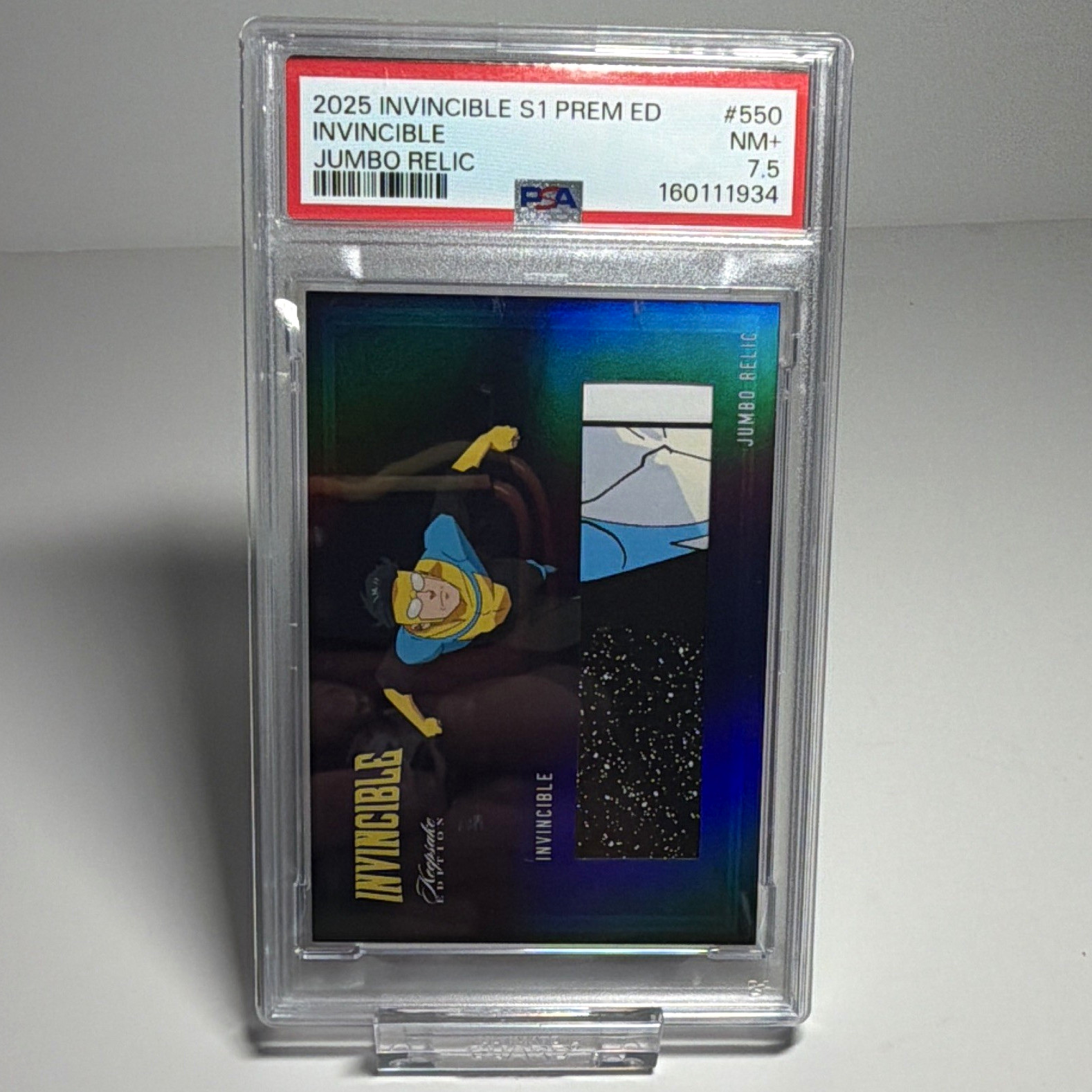 Invincible 2025 S1 Premium Edition #550 Jumbo Relic PSA 7.5 NM+ Card Invincible 2025 S1 Premium Edition #550 Jumbo Relic PSA 7.5 NM+ Card