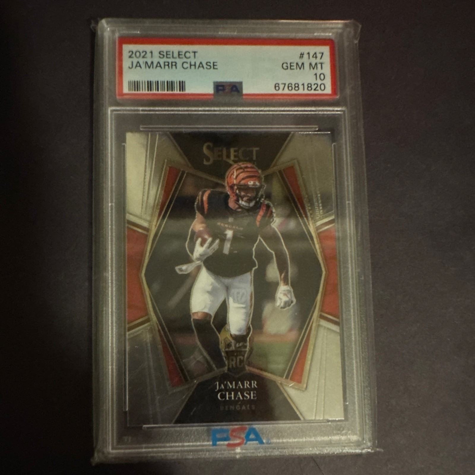 ROOKIE PSA 10 2021 Panini Select Premier Level Ja\'Marr Chase #147 ROOKIE PSA 10 2021 Panini Select Premier Level Ja\'Marr Chase #147