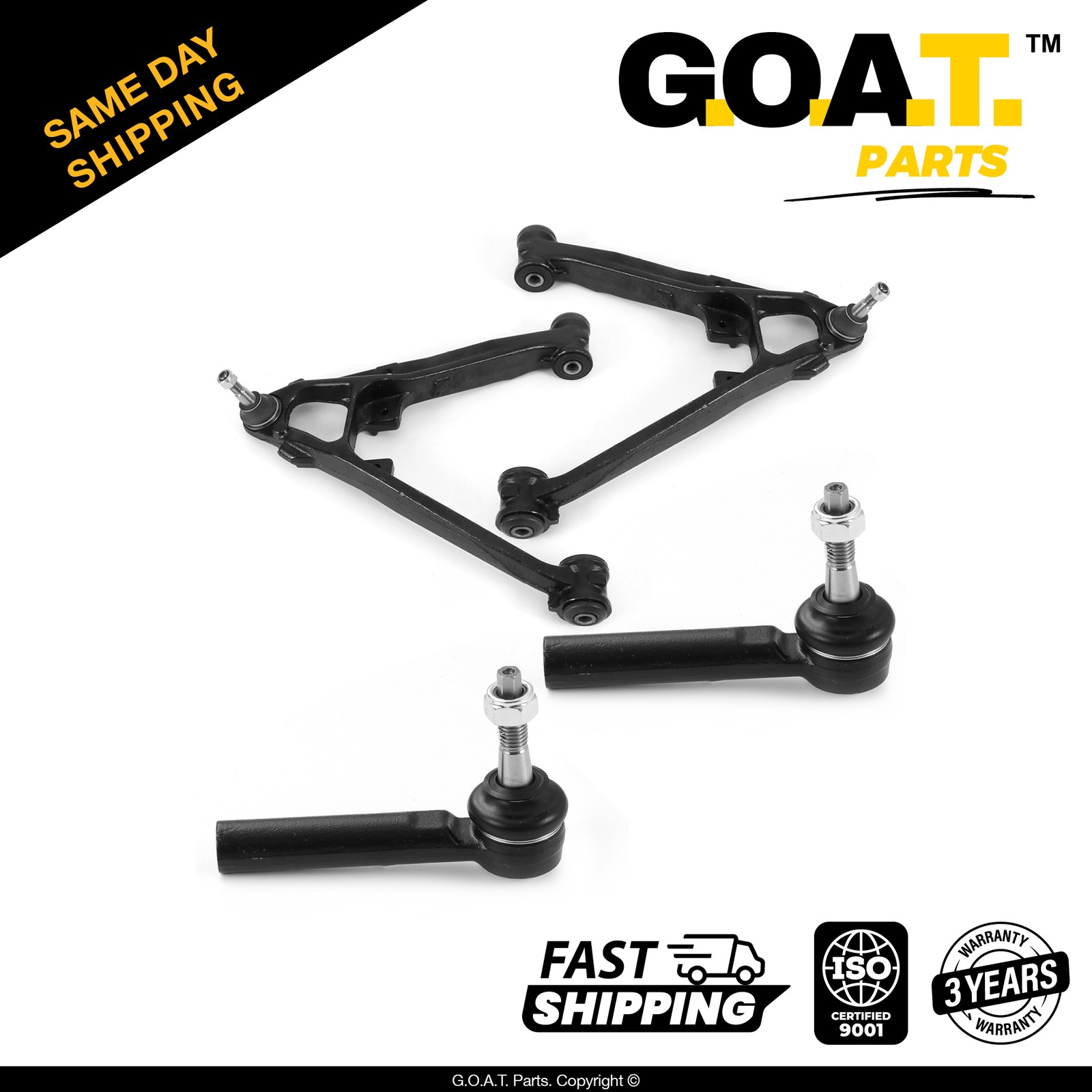 Front Outer Tie Rod & Lower Control Arm Set for Silverado Sierra 1500 GAS FLEX