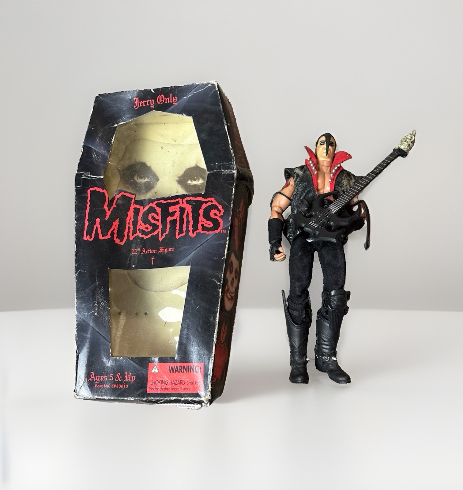 Misfits Jerry Only 12” Action Figure Bassist 1999 21st Century Toys w Coffin Box Misfits Jerry Only 12” Action Figure Bassist 1999 21st Century Toys w Coffin Box