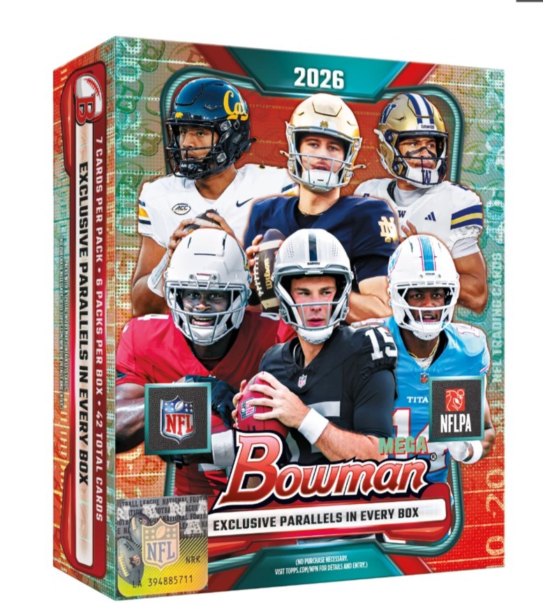 ππ2026 Bowman Football MEGA BOX **PRESALE** October 12 Thπππ ππ2026 Bowman Football MEGA BOX **PRESALE** October 12 Thπππ