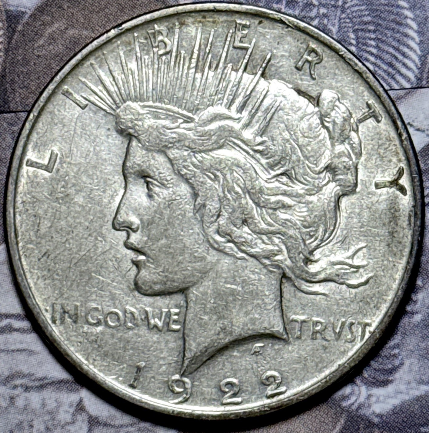 1922-D Peace Silver Dollar $1 Very Fine VF #2 Quality Littleton