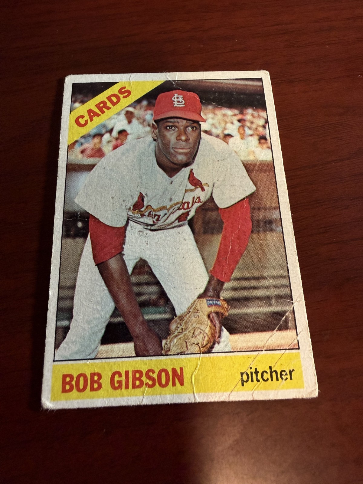 1966 Topps #320 Bob Gibson HOF. FAIR(cr)
