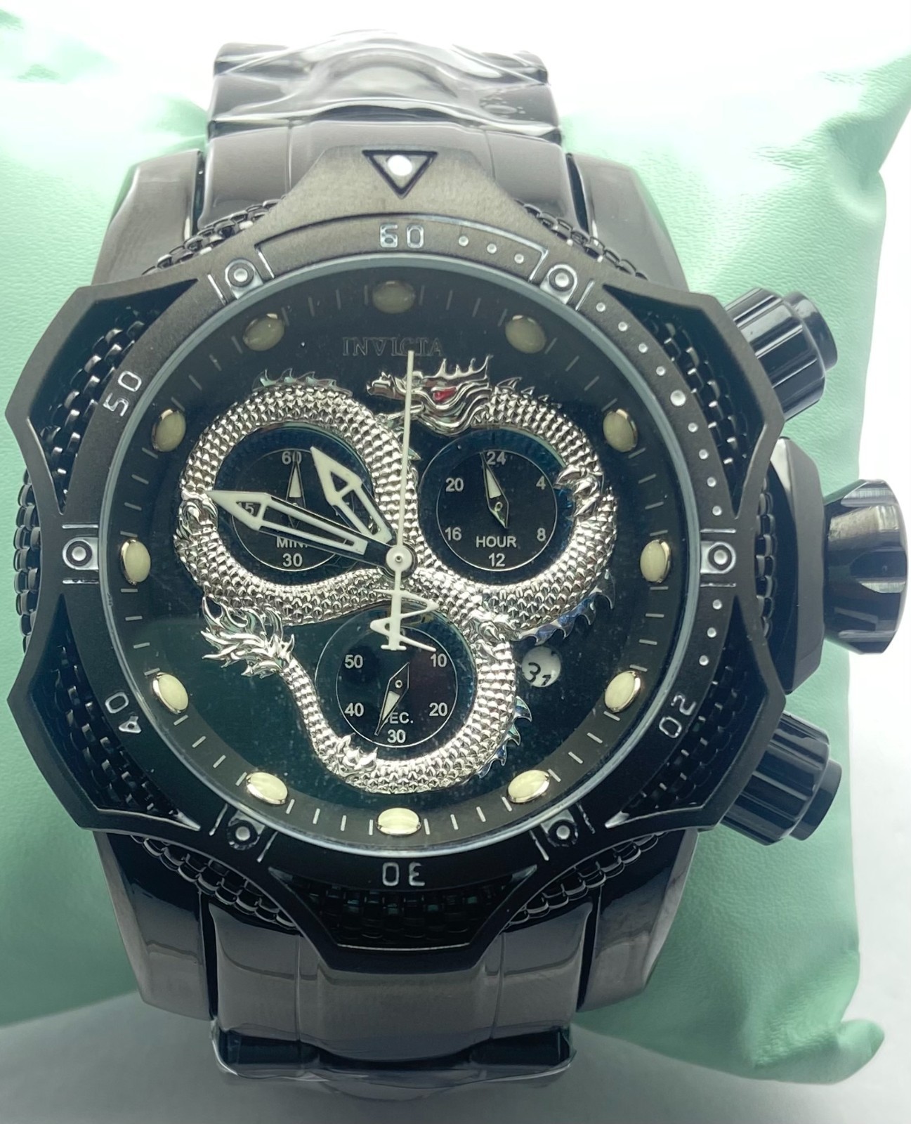 Refurbished Rare Invicta Venom Chronograph/Date Display Quartz Men's Wristwatch