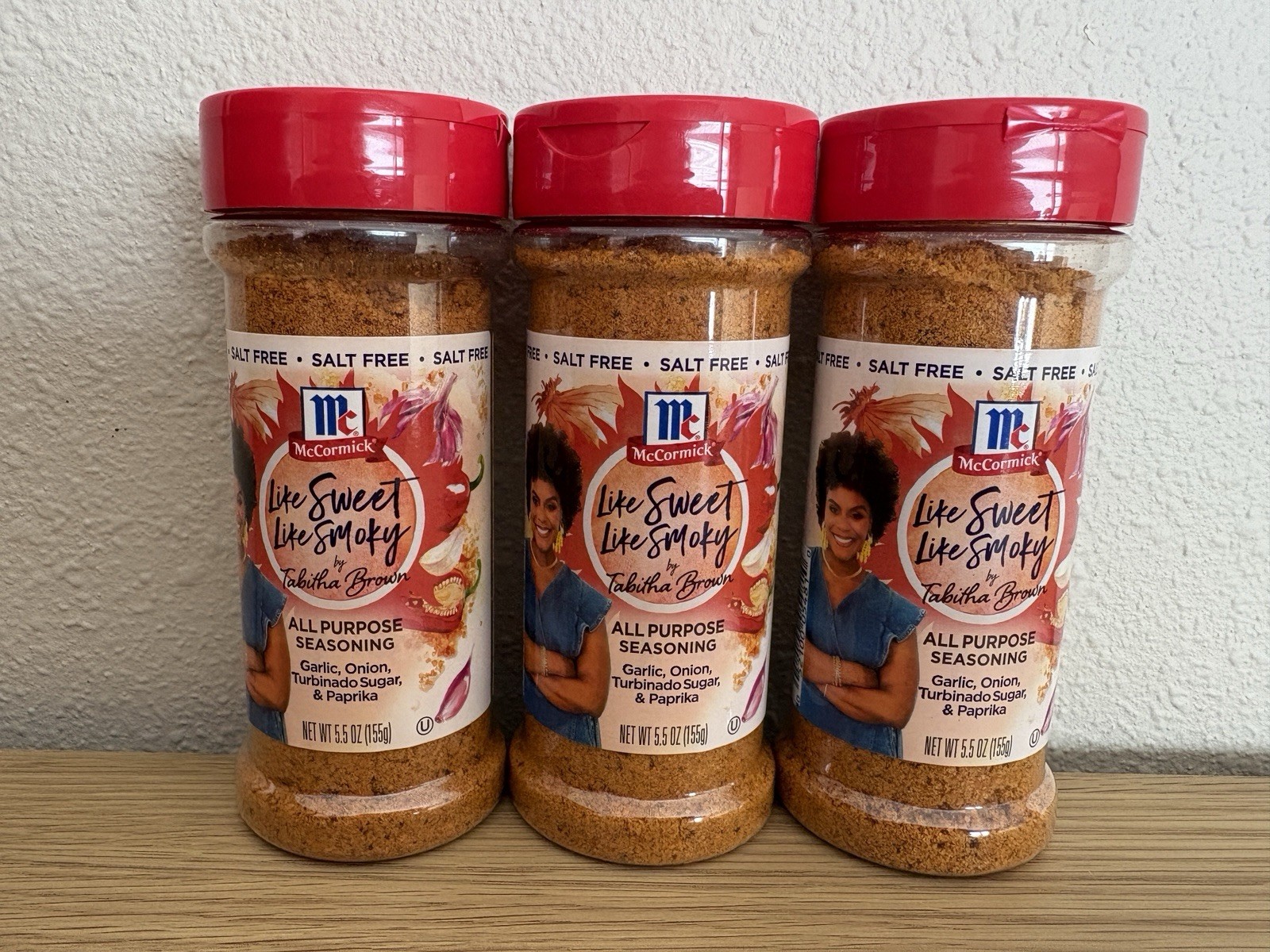 Lot of 3 NEW McCormick Tabitha Brown Like Sweet Like Smoky Seasoning 5.5 oz