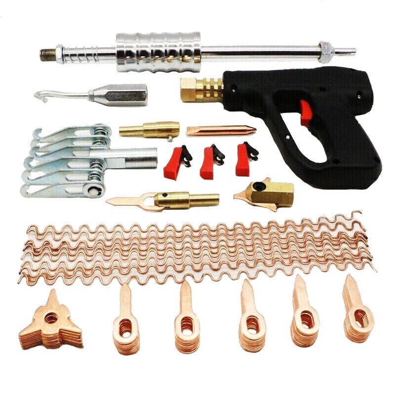  81Pcs Spot Welder Dent Puller Kit ,Spot Welding Electrodes Spotter Welder