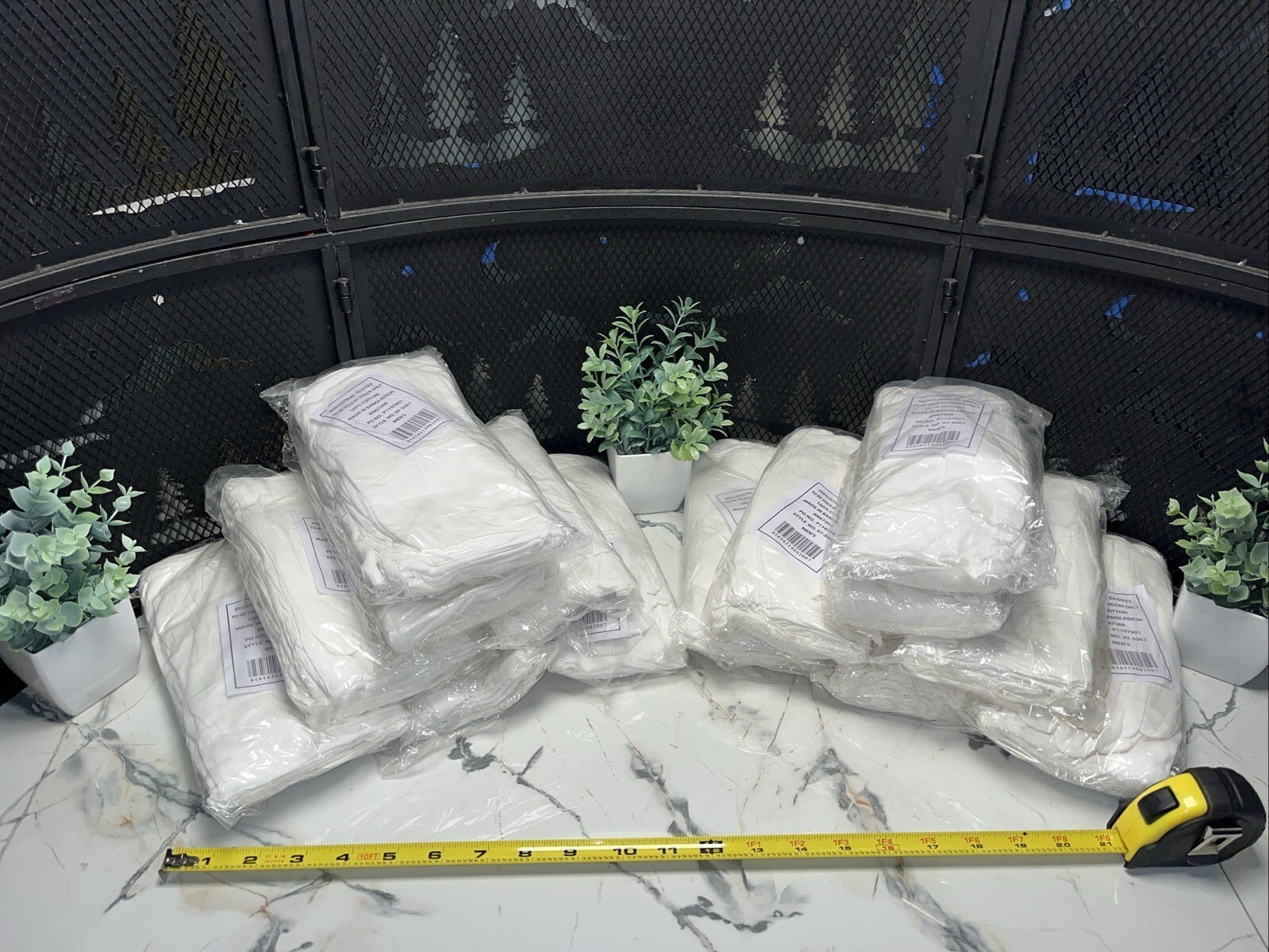 1,200 PAIRS BULK- White 97-500J Glove Liners 100% Cotton Jumbo RN67368 P1107901