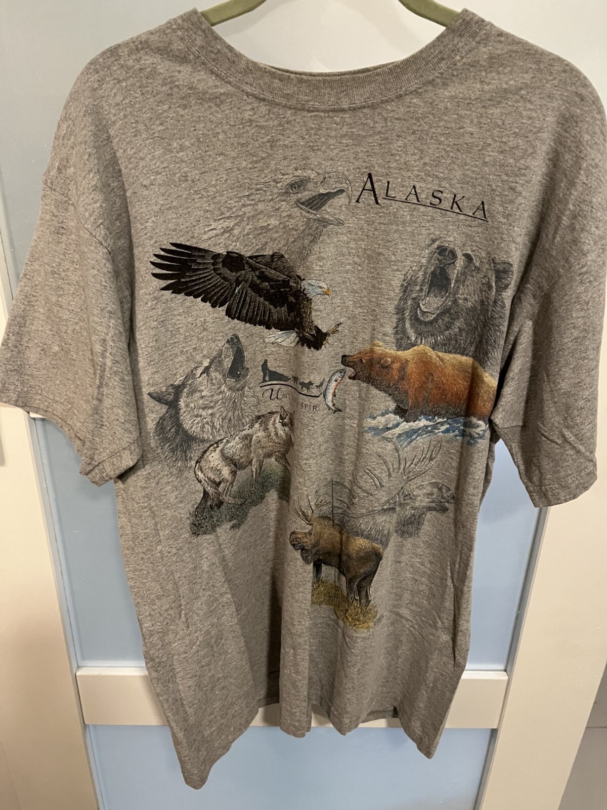 San Segal Hunting Animals New T Shirt Large Anvil Bear Eagle Wolf Deer  AN