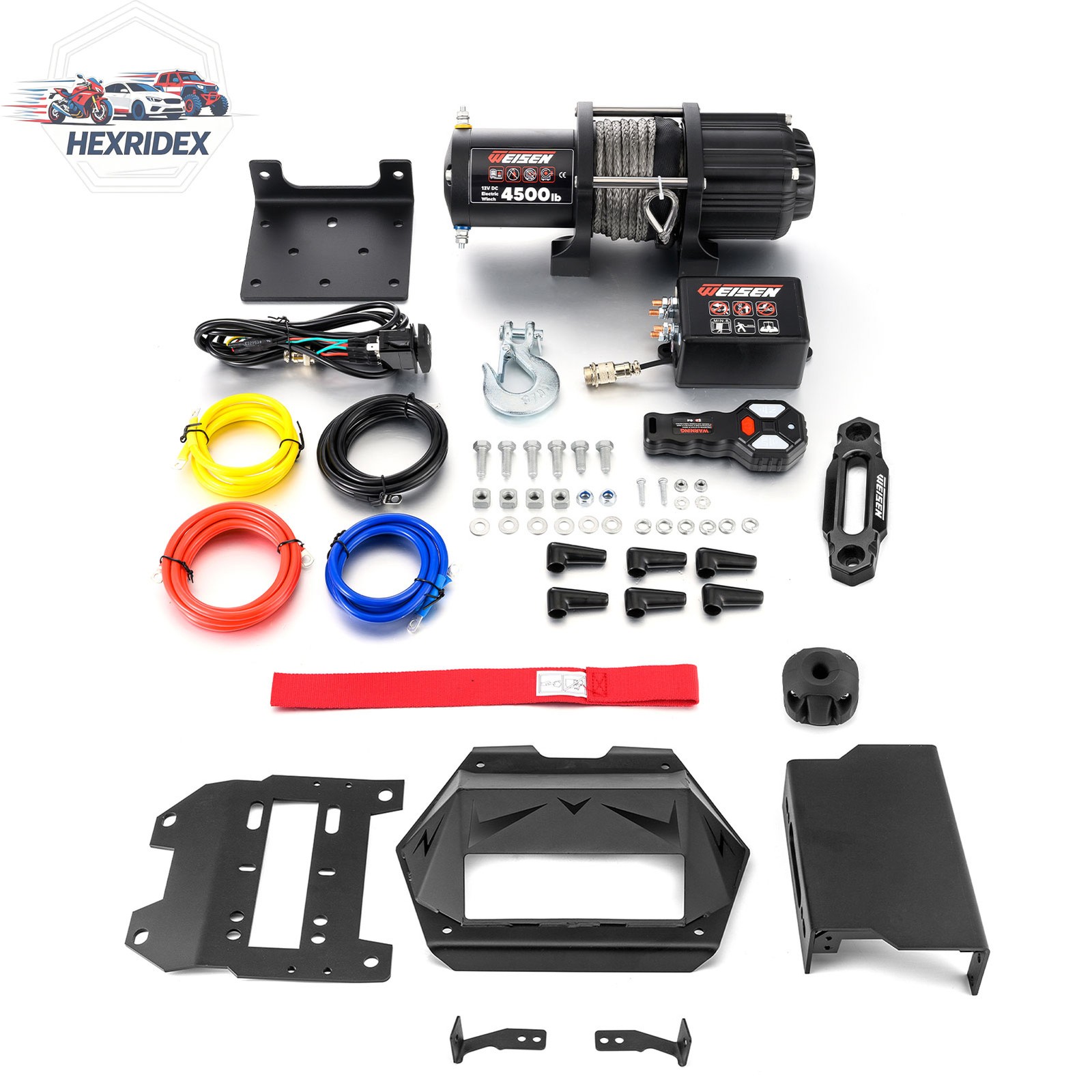 UTV 4500lb 12V Electric Winch Mount Kit For Polaris RZR PRO R/Turbo R 2022-2024