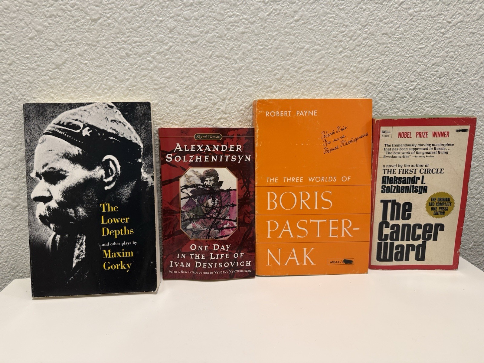 Russian Literature 4 Book Lot Solzhenitsyn Pasternak Gorky Soviet Classics