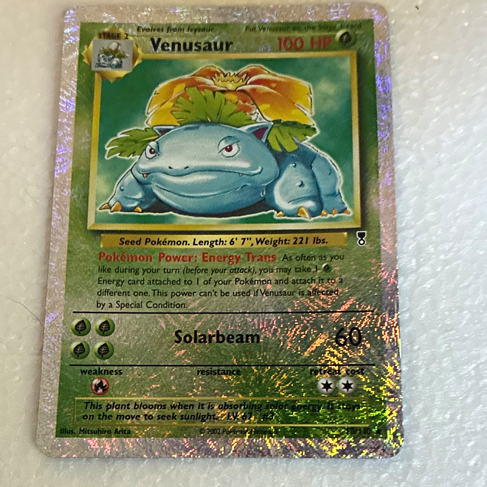 Venusaur 18/110 Legendary Collection Reverse Holo 2002 Pokemon Card Vintage HP