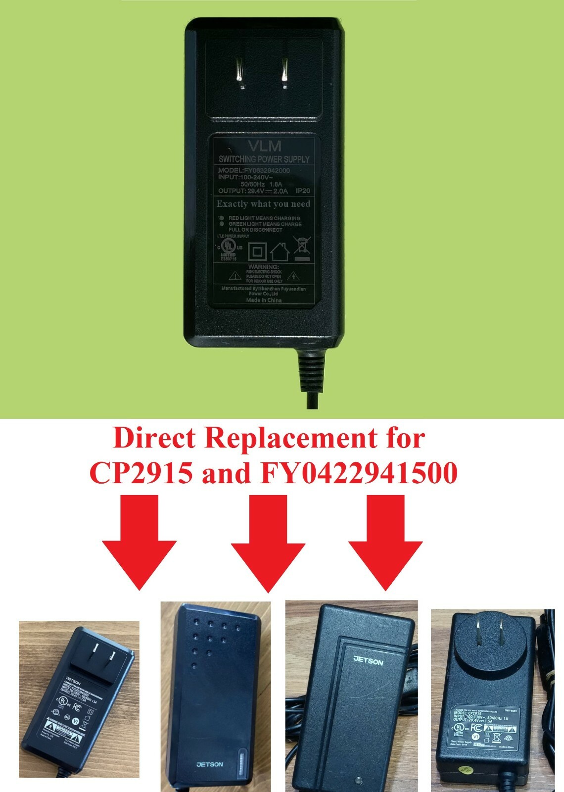 29.4V 2A Battery Charger Adapter for X Hover-1 ALL-STAR 2.0 HY-ASTR DSA-STR2