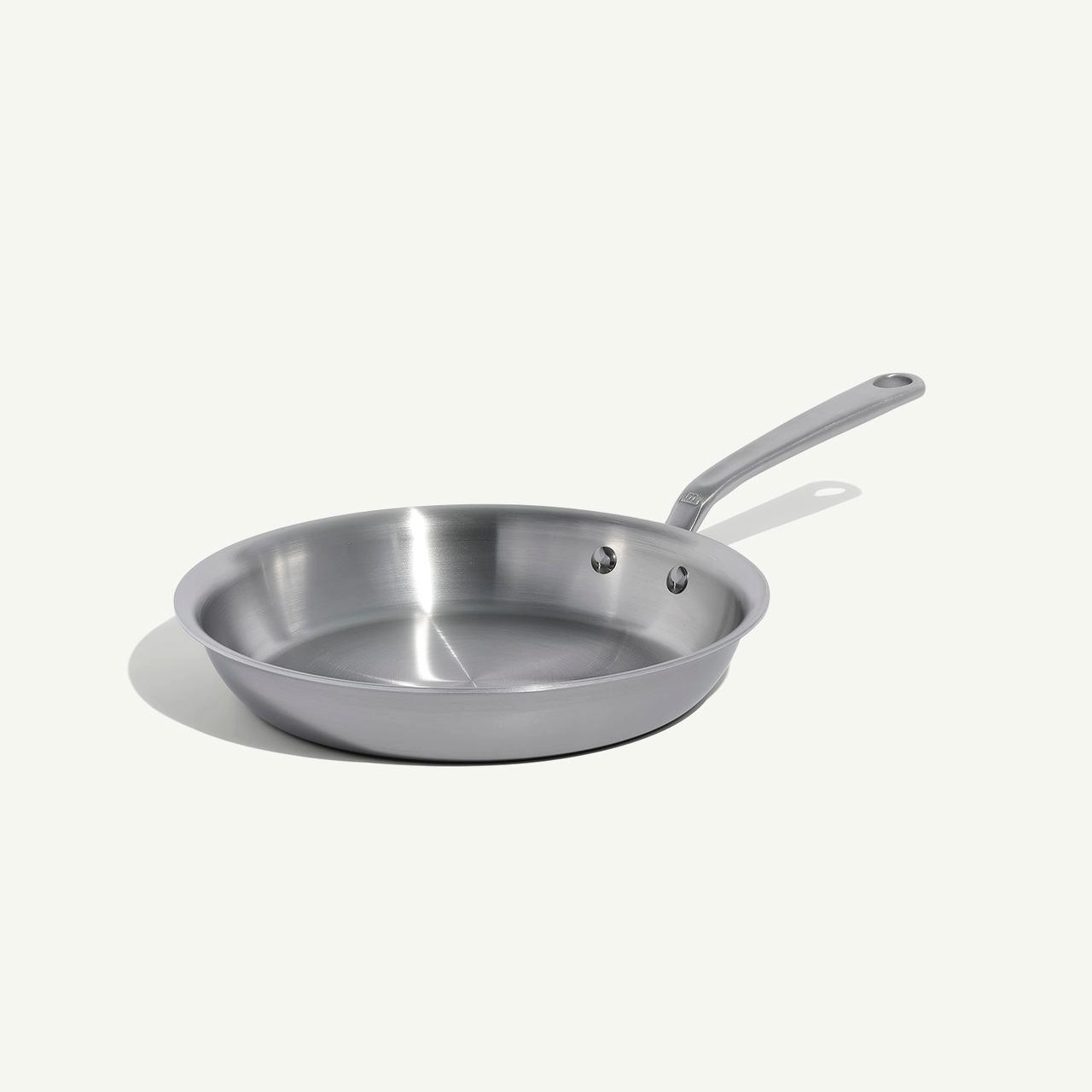 Made-In  10 inch Stainless Steel Frying Pan from Italy, 830 degrees F Heat Safe