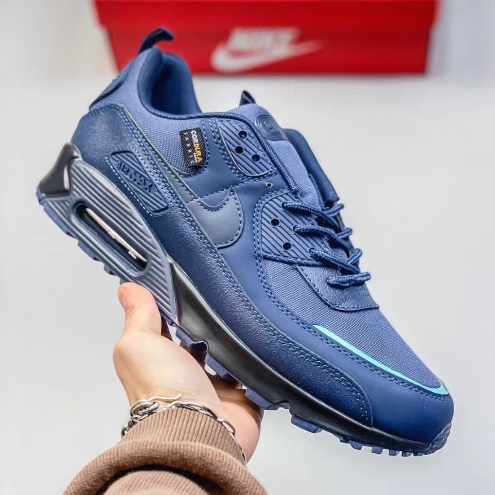 US 9.5 - Nike Air Max 90 Cordura Men Casual Sneakers Midnight Navy US 9.5 - Nike Air Max 90 Cordura Men Casual Sneakers Midnight Navy