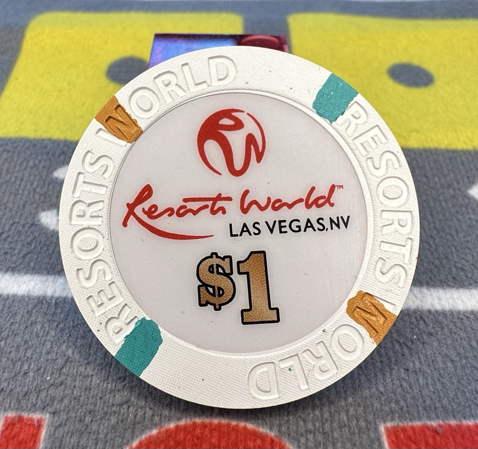 🎰🎲$1 Resorts World Casino Chip Las Vegas NV 1 Of 26 Strip Properties🎲🎰