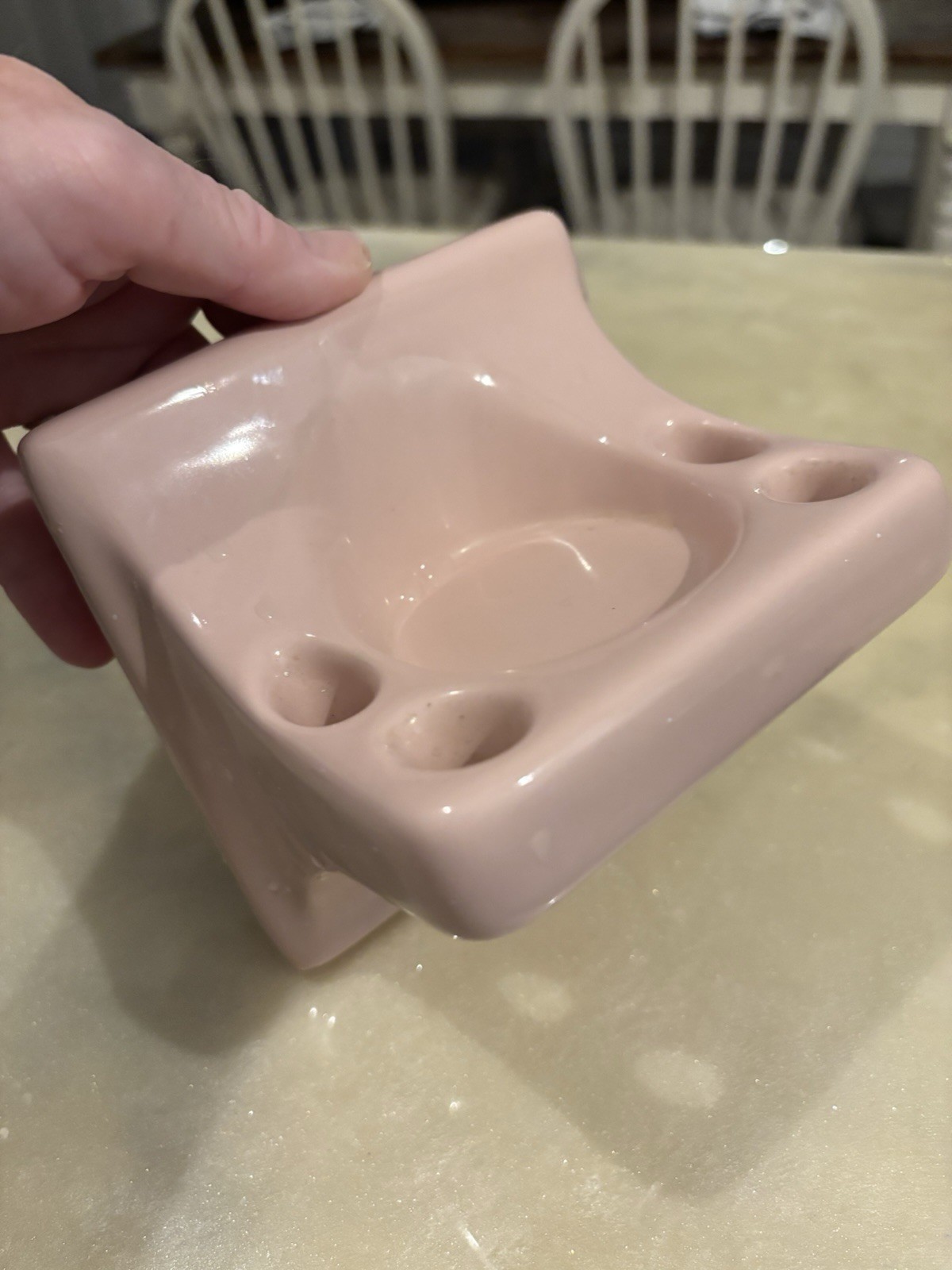 Vintage 1940-1950 Pink Soap Dish and Toothbrush Holder Vintage 1940-1950 Pink Soap Dish and Toothbrush Holder