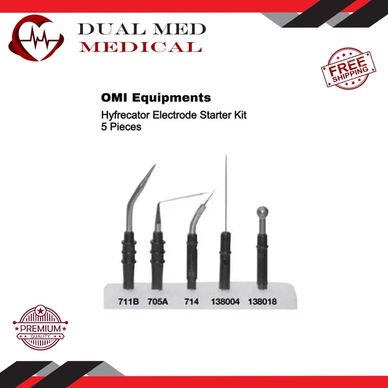Lot of 5X ConMed Hyfrecator Electrode Starter kit