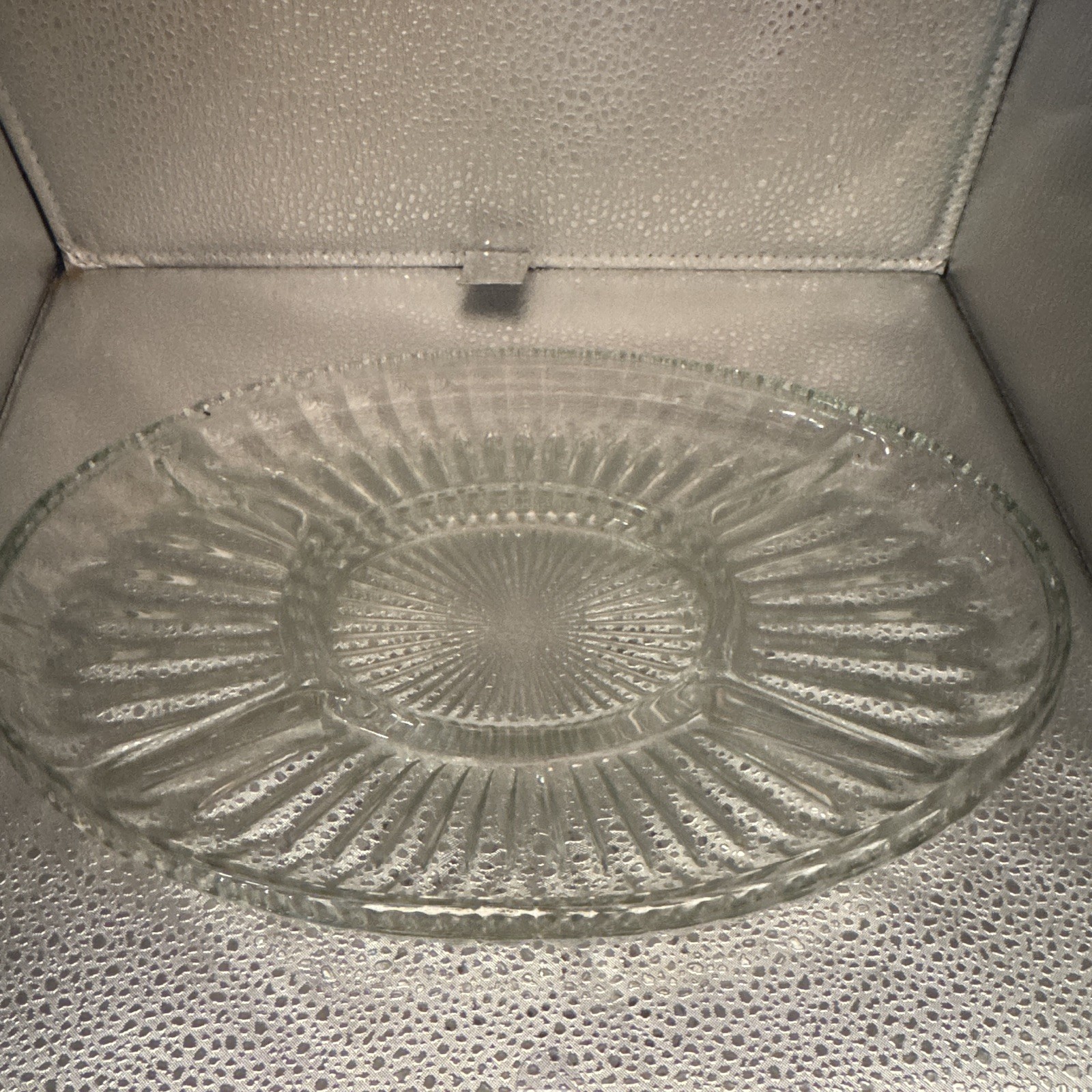 1920-1930s Antique Clear Glass With Decorative Detail