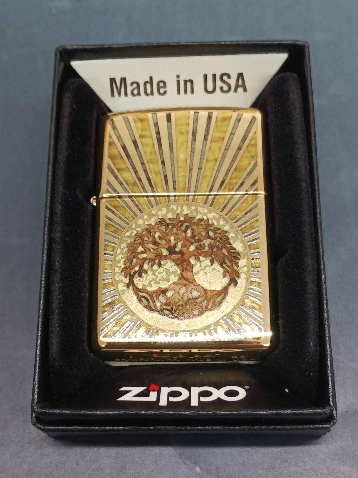 Zippo Fusion Tree of Life Design High Polish Brass 48391