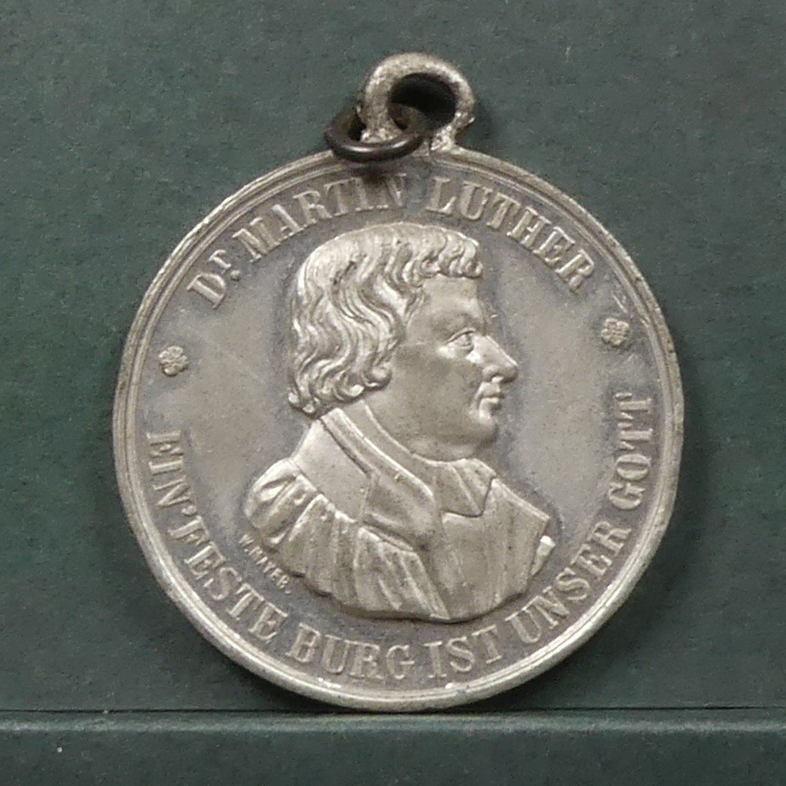 Martin Luther Medal 1883 400th Birthday Pewter White Metal 33.66mm