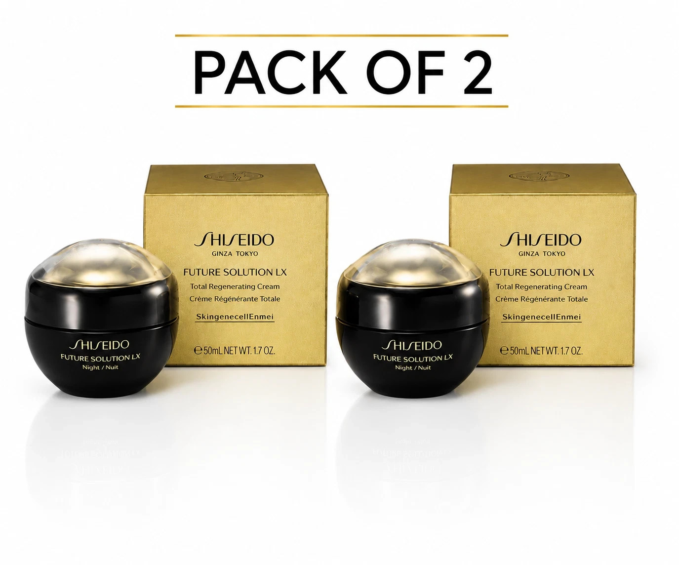 2x Shiseido Future Solution LX Total Regenerating Cream 50ml – New Sealed 2x Shiseido Future Solution LX Total Regenerating Cream 50ml – New Sealed