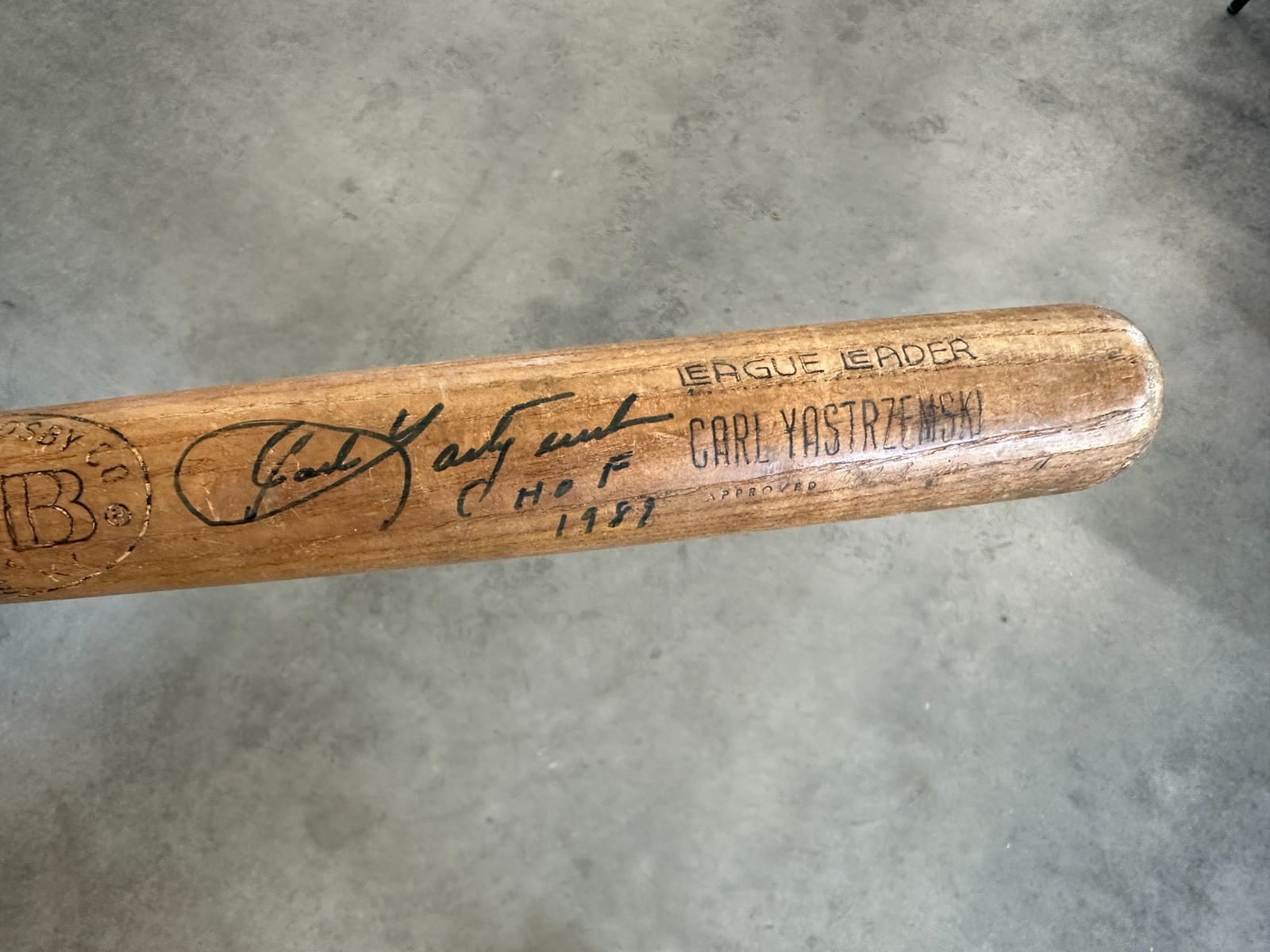 1989 Carl Yastrzemski Signed Autographed Bat