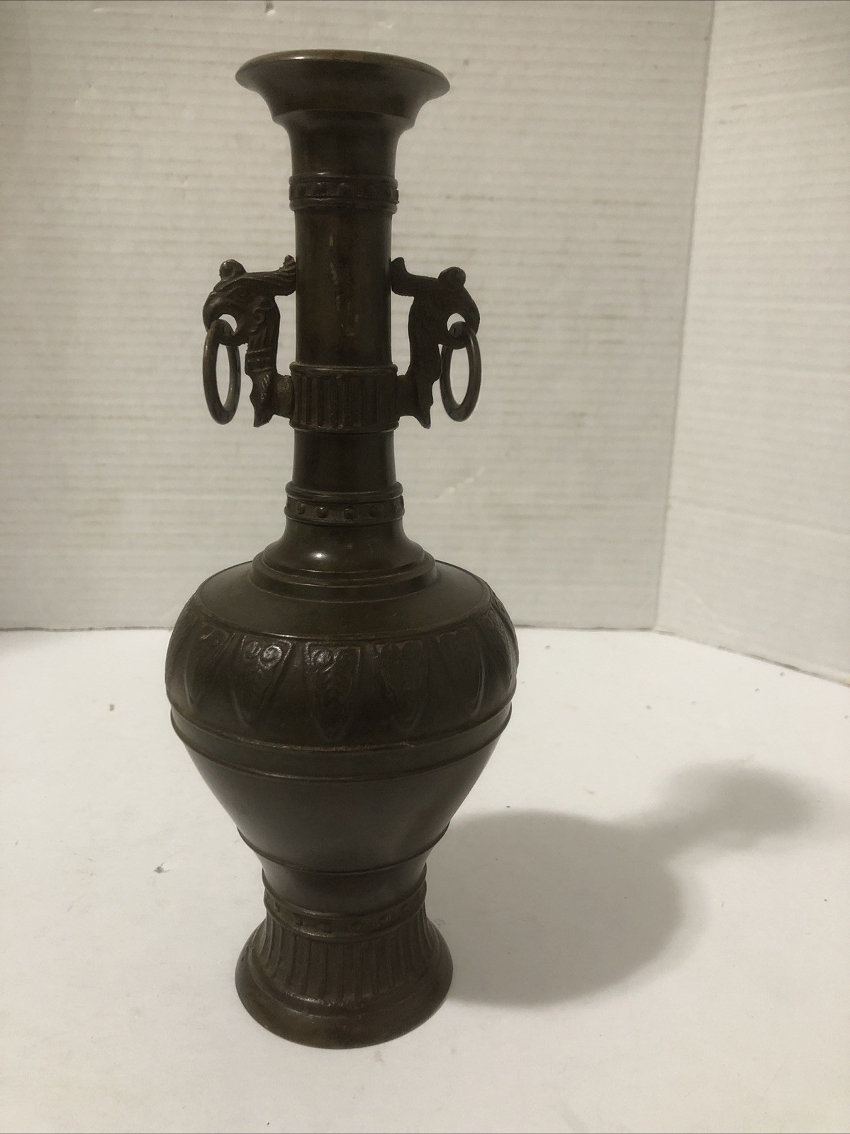 Antique Japanese Bronze Vase The Meiji Period Intricate Decorative Motifs Signed