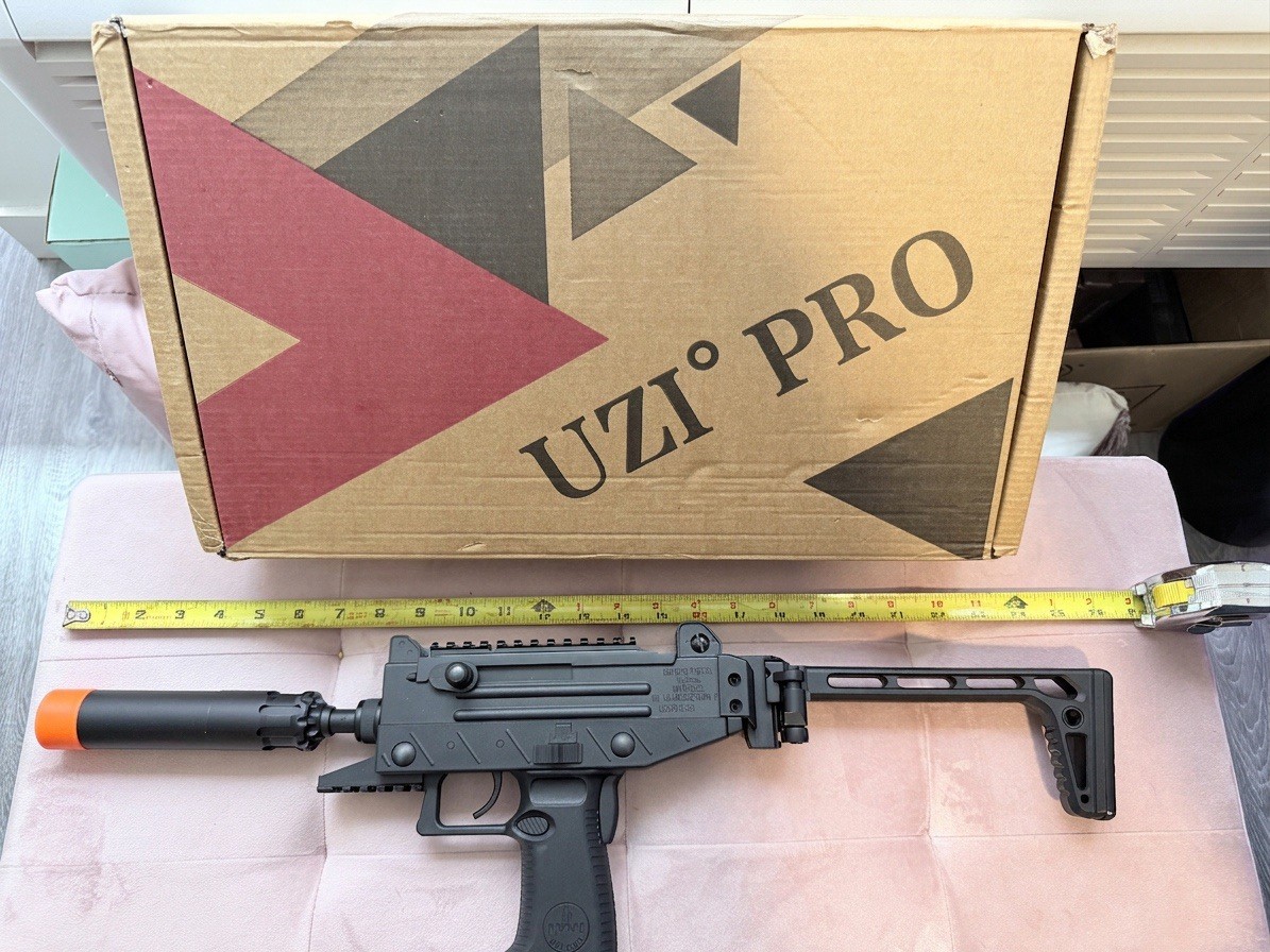 Toy Gun pistol Collectable UZI pro IWI Machine Rare Metal Gangster Full size 1:1
